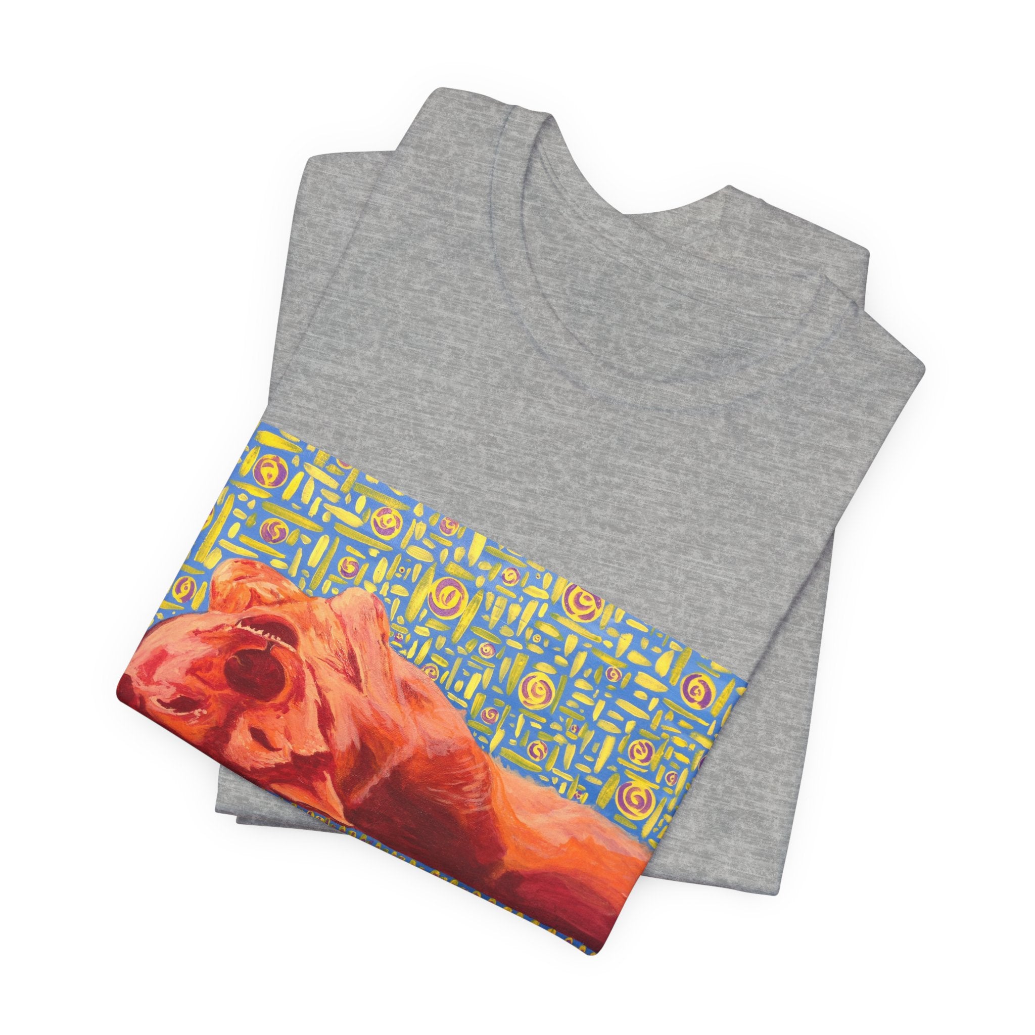 Dog on Back - Sleeping Dog Art Tee — Colorful Pop Art T-Shirt