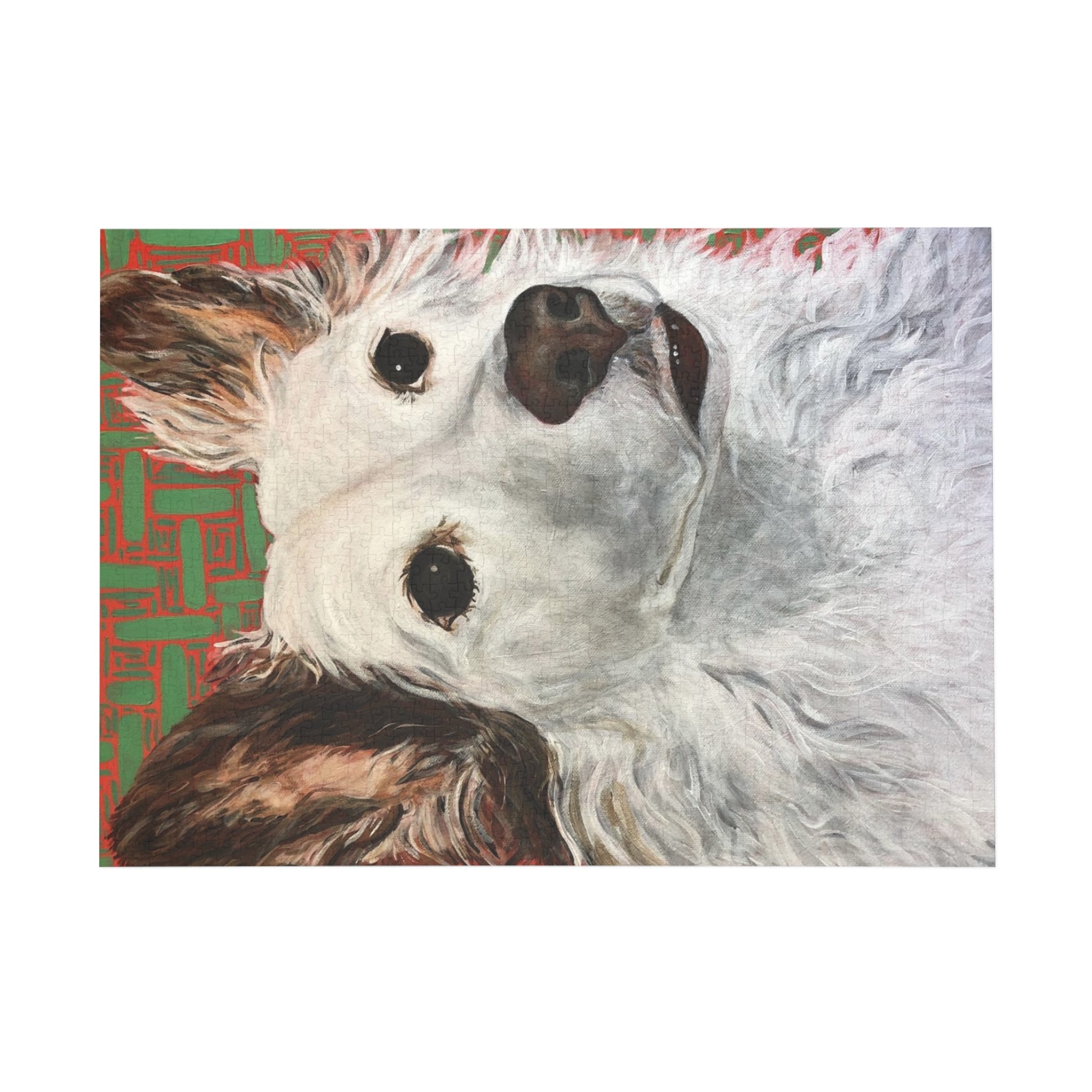 White Dog Portrait Puzzle — White Long-Haired Dog Jigsaw (96/252/500/1000 pcs)