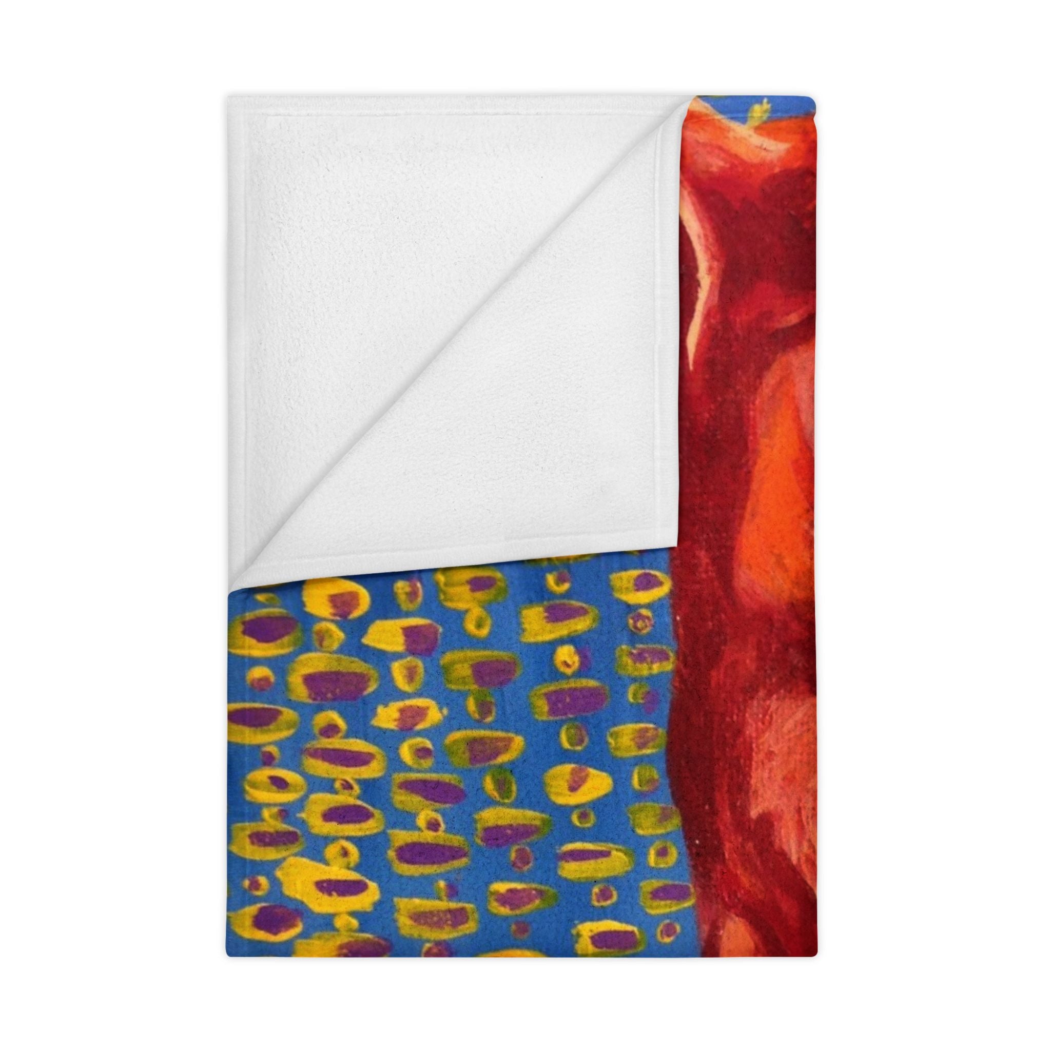 Dog on Back - Toddler Blanket — Colorful Sleeping Dog Nursery Blanket, Playroom Comfort Throw