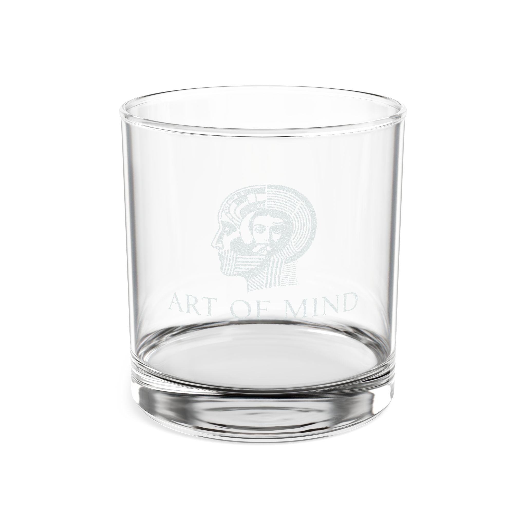 Art of Mind - Engraved Whiskey Glass 10.5oz — 'Art of Mind' Skull Design