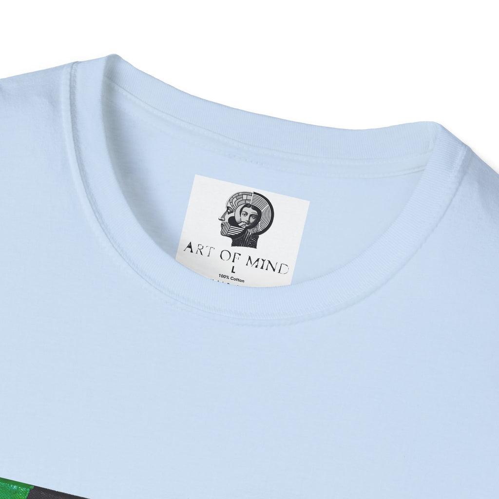 Bad Brains - Abstract Green Portrait T-Shirt — Surreal Layered Faces Art Tee