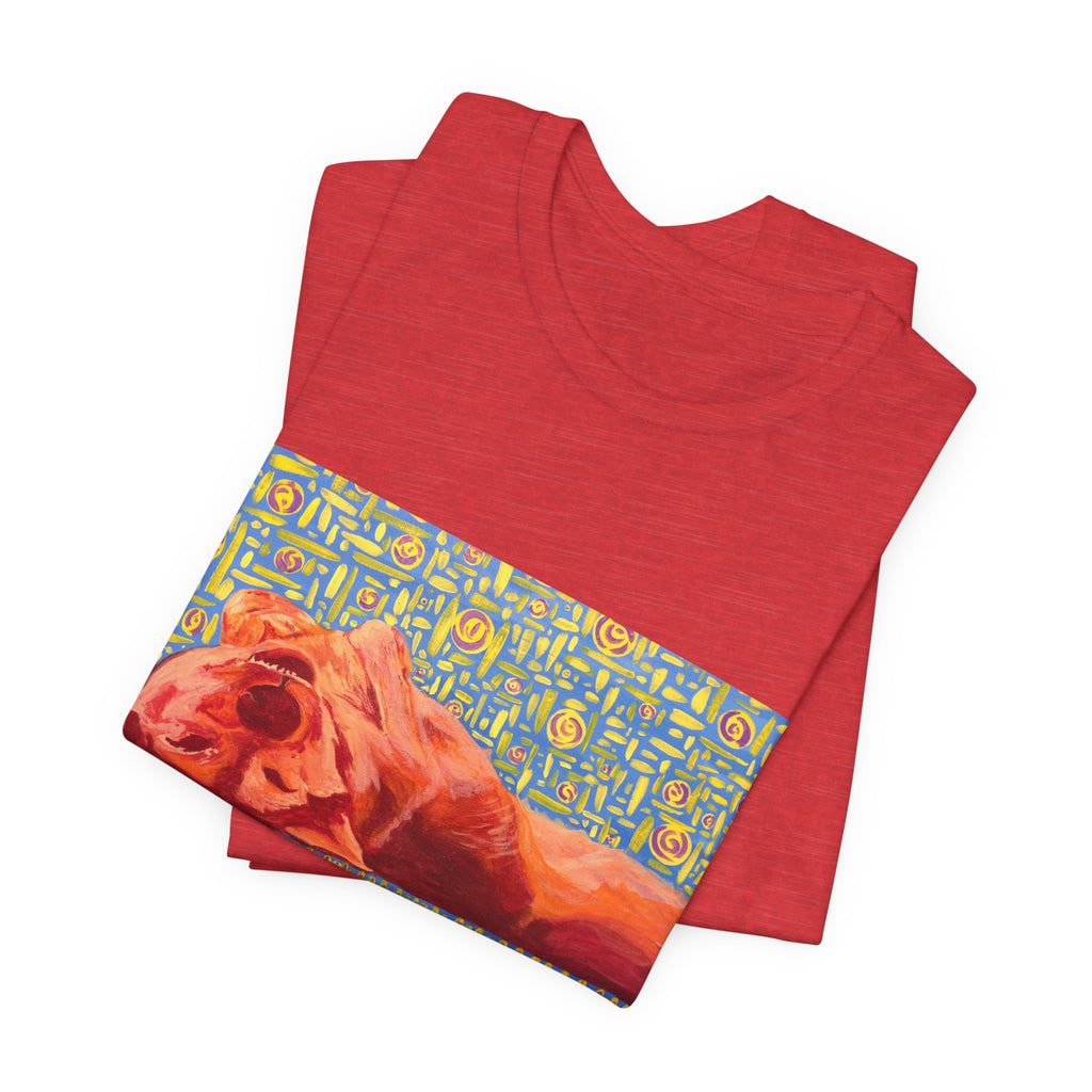 Dog on Back - Sleeping Dog Art Tee — Colorful Pop Art T-Shirt
