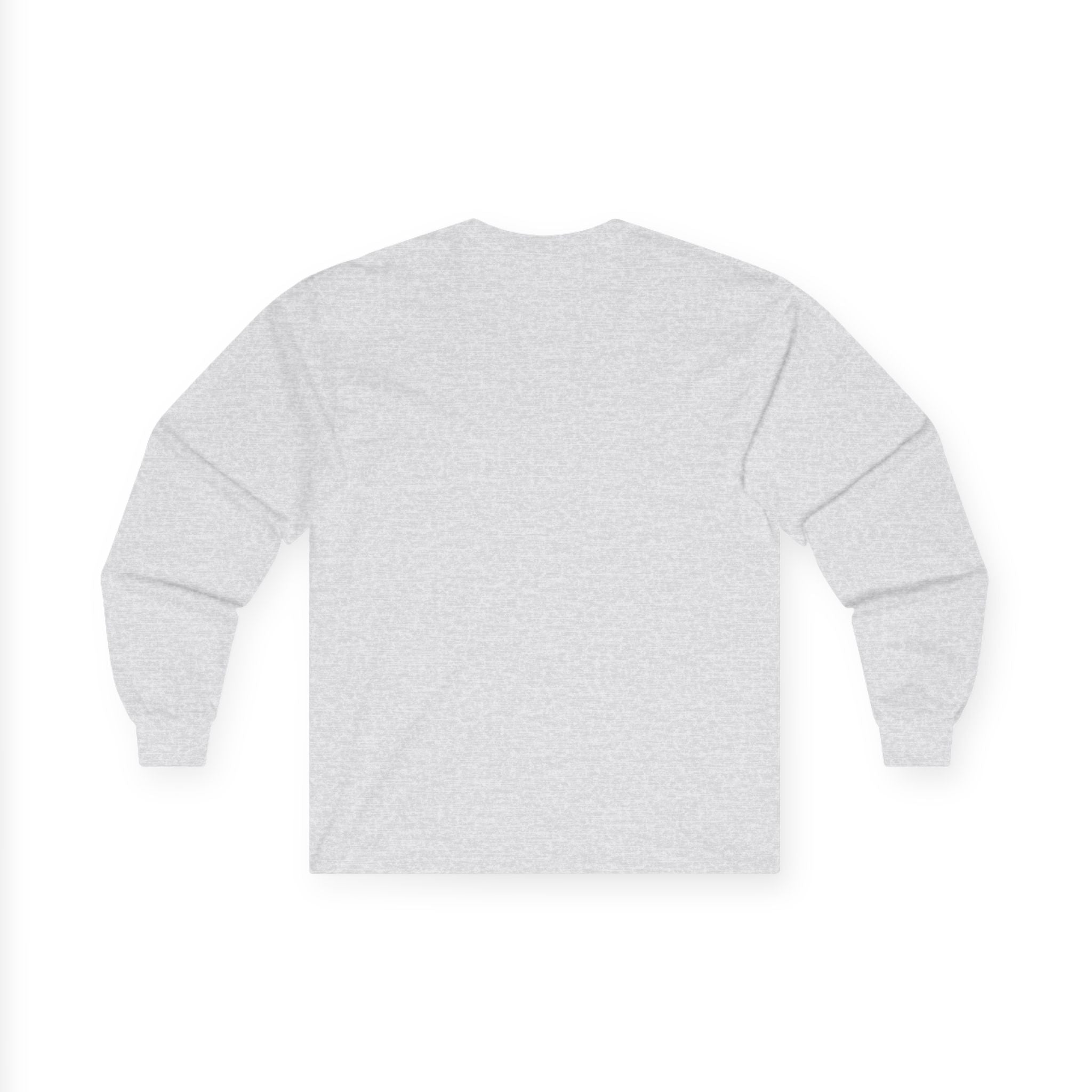 White Dog Portrait Long Sleeve Tee — Brown-Eared Canine Art