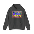 Gouldian Finch Trio Hoodie — Colorful Tropical Bird Graphic Pullover