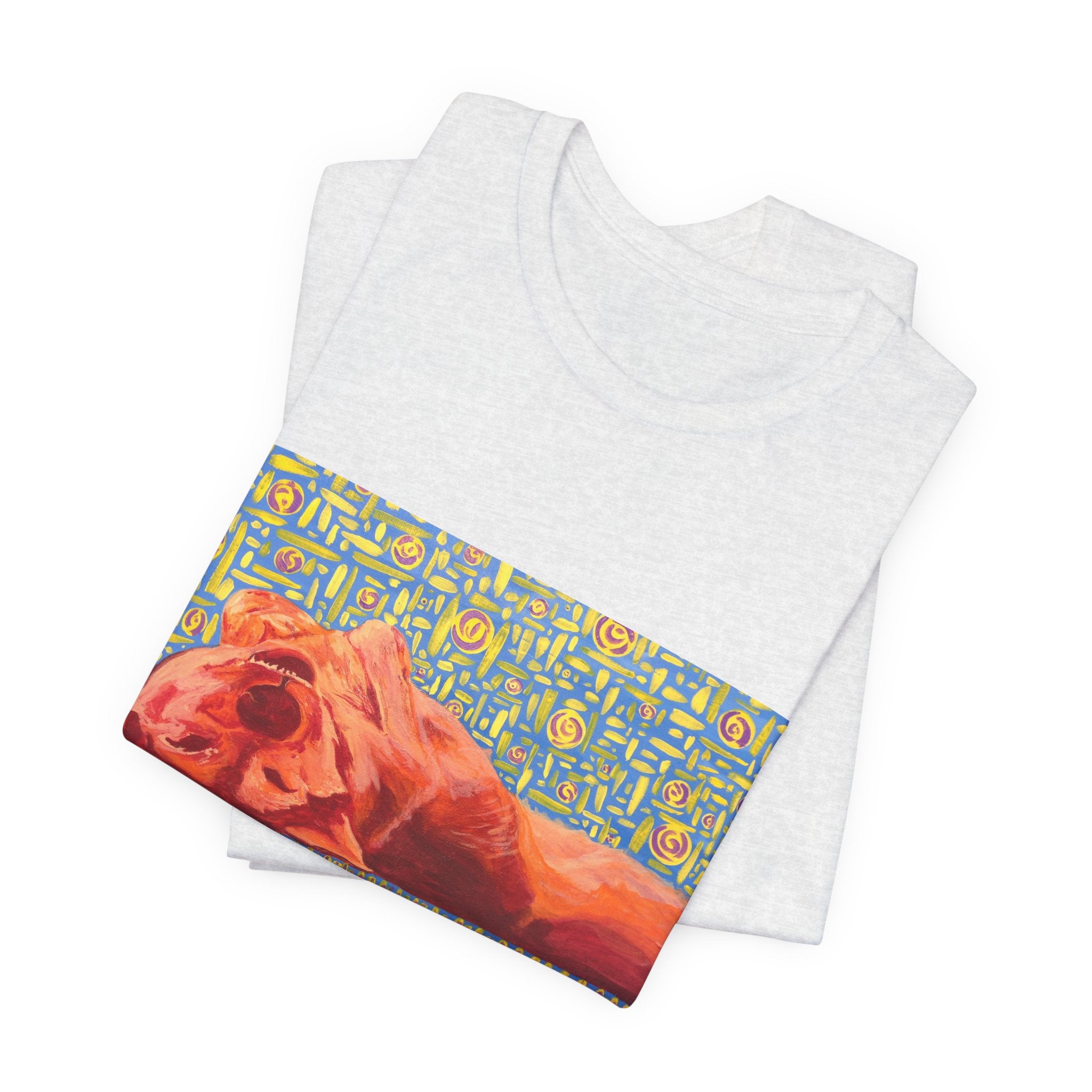 Dog on Back - Sleeping Dog Art Tee — Colorful Pop Art T-Shirt