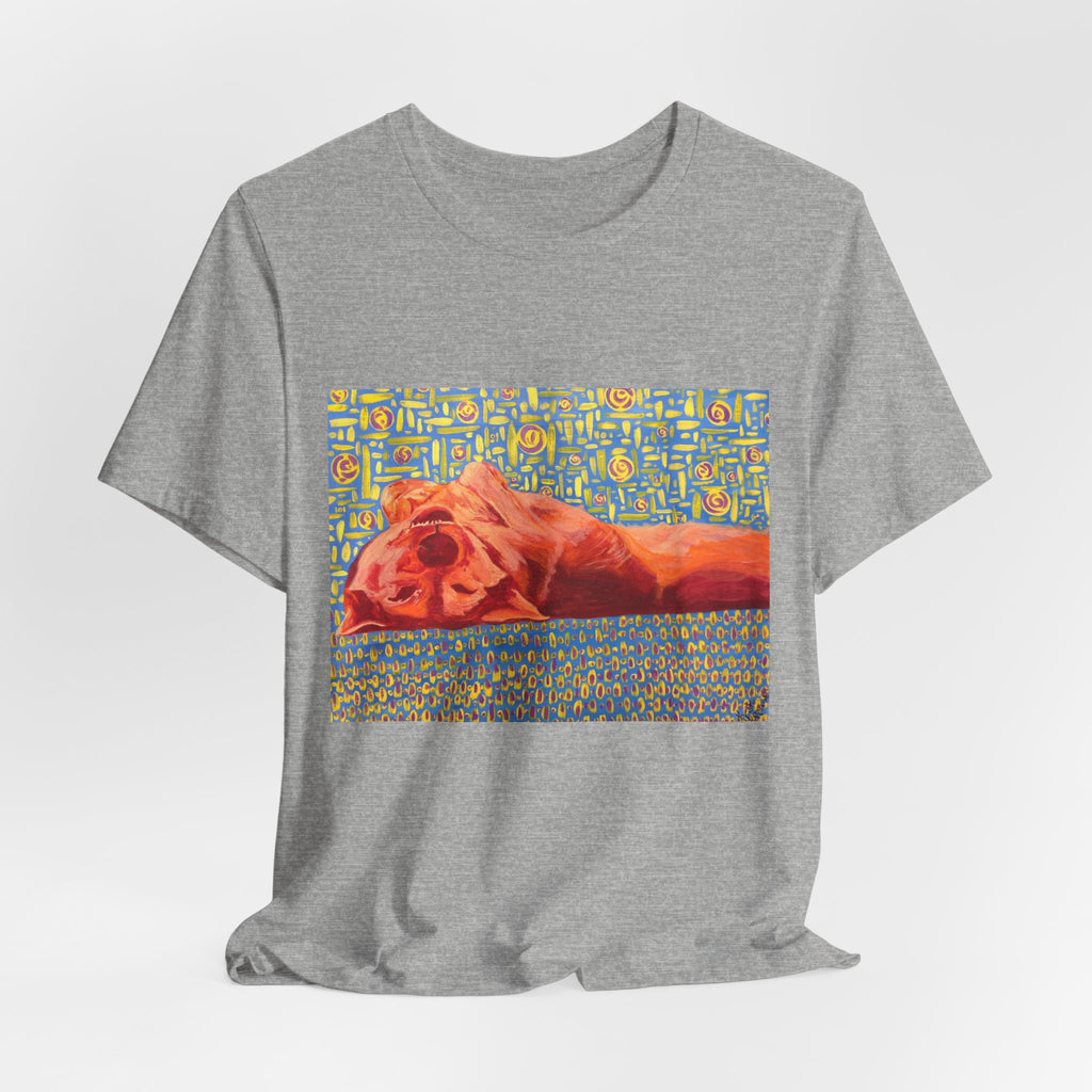 Dog on Back - Sleeping Dog Art Tee — Colorful Pop Art T-Shirt