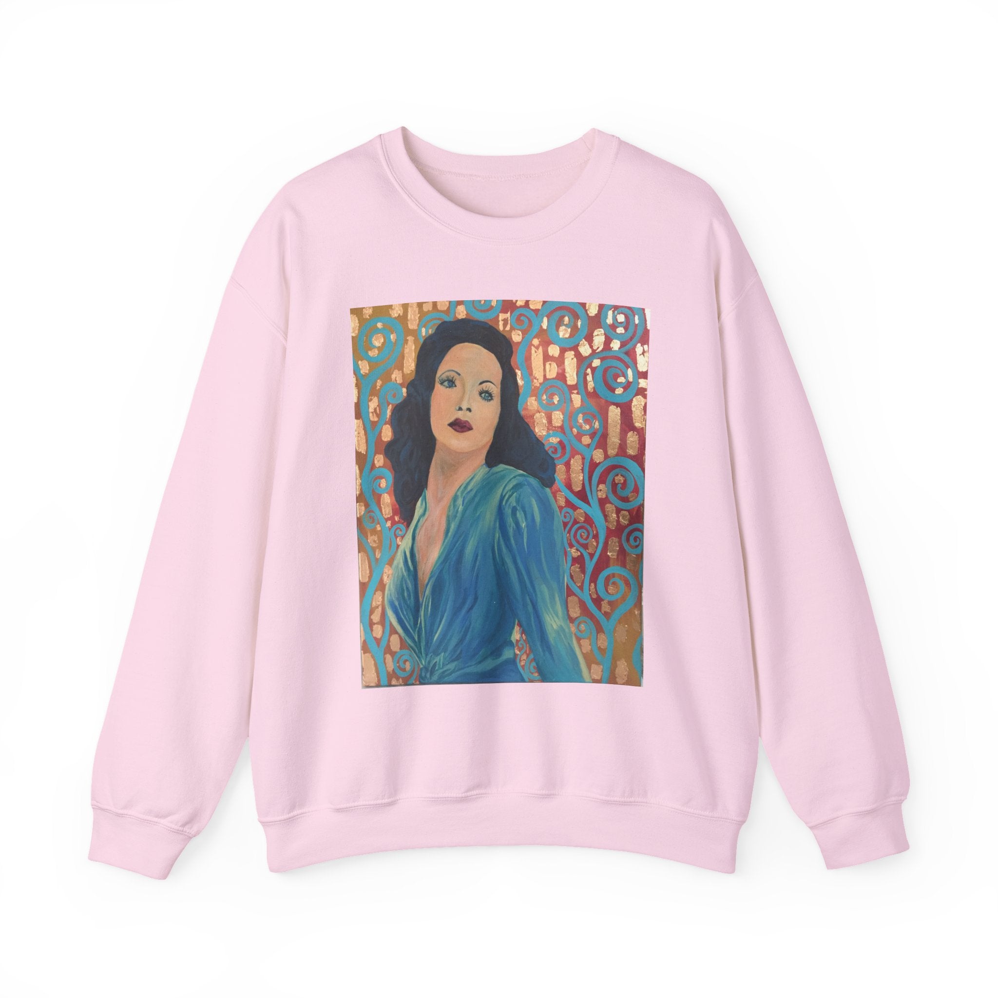 Gene Tierney Portrait Adult Sweatshirt — Painted Pop-Art Vintage Actress Crewneck