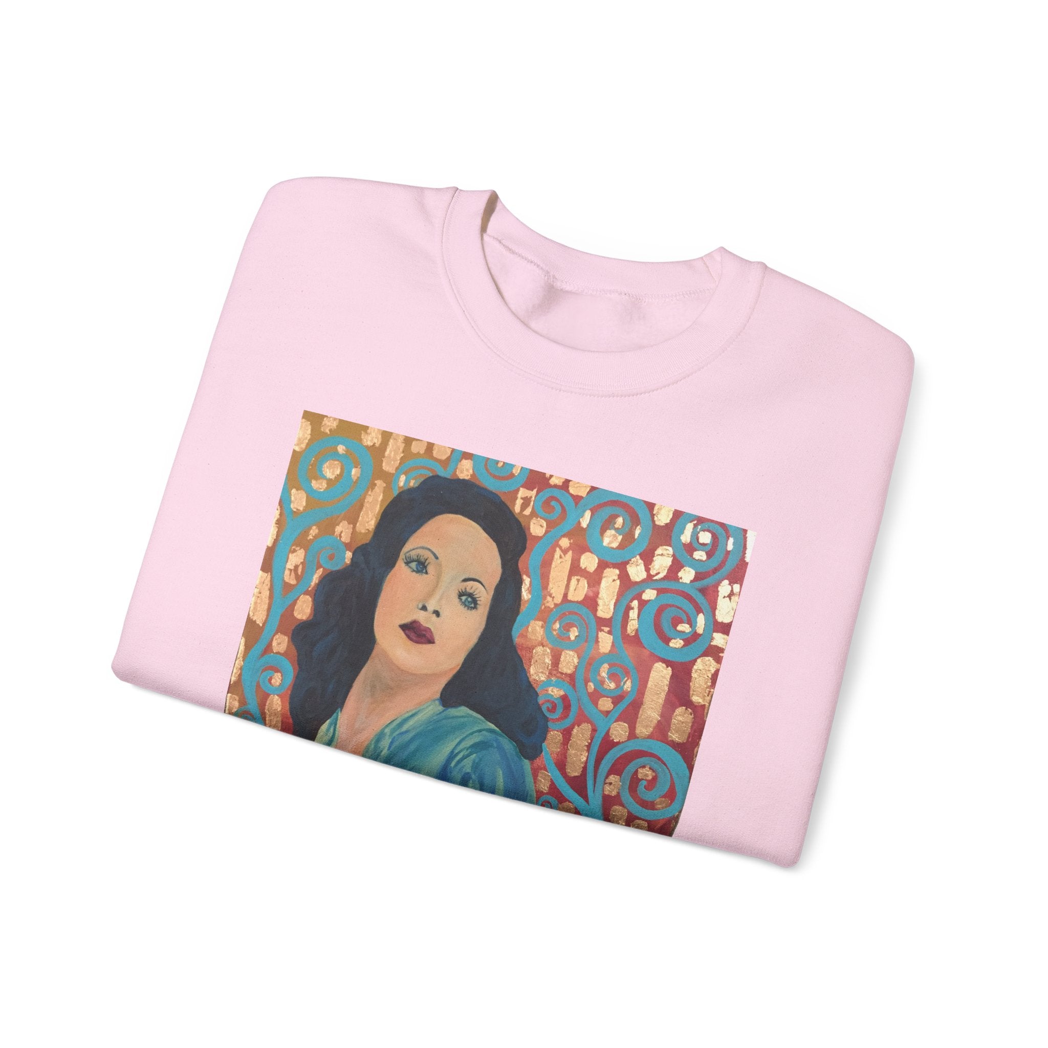 Gene Tierney Portrait Adult Sweatshirt — Painted Pop-Art Vintage Actress Crewneck