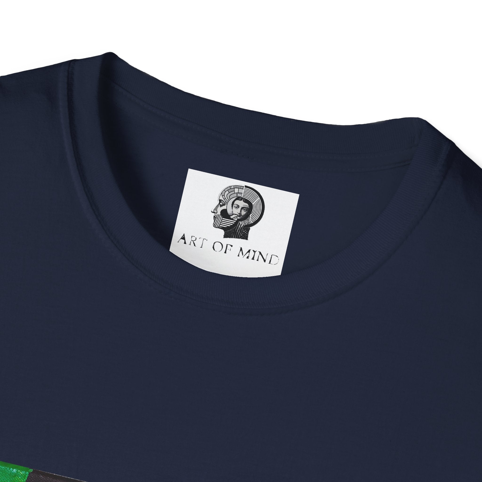 Bad Brains - Abstract Green Portrait T-Shirt — Surreal Layered Faces Art Tee