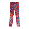 Abstract Flame Swirl - Youth Abstract Swirl Leggings — Colorful All-Over-Print Kids Activewear