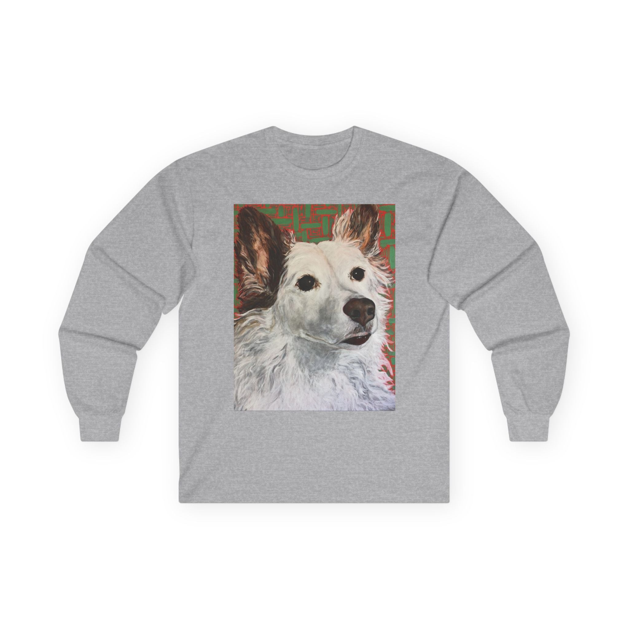 White Dog Portrait - Long Sleeve Tee