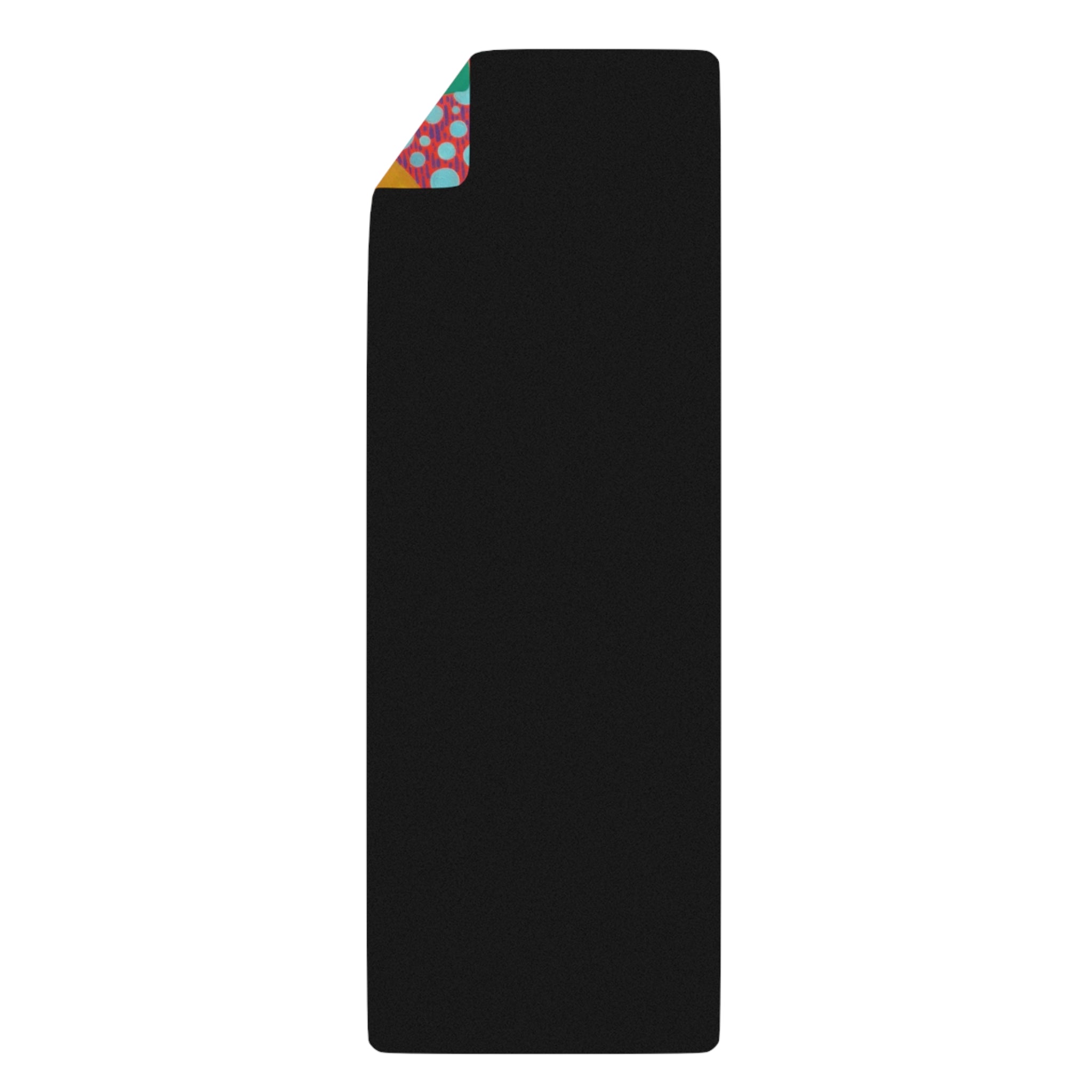 Circumpunct - Abstract Sunflower Rubber Yoga Mat — Bright Floral Art Yoga Mat