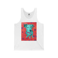 White Dog - Neon Pop Dog Adult Tank – Colorful Portrait Pet Lover Tank Top
