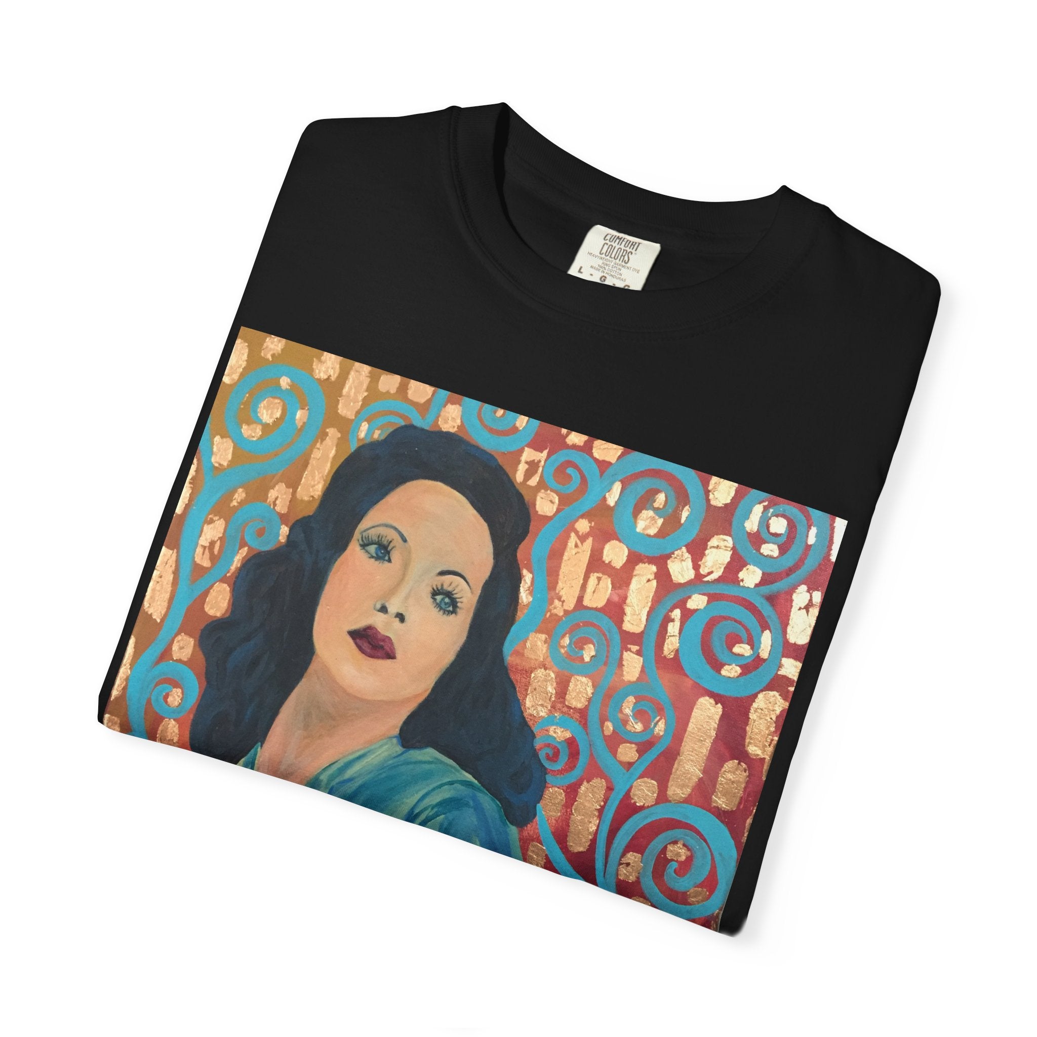Gene Tierney Painted Portrait T-Shirt — Vintage Hollywood Art Tee