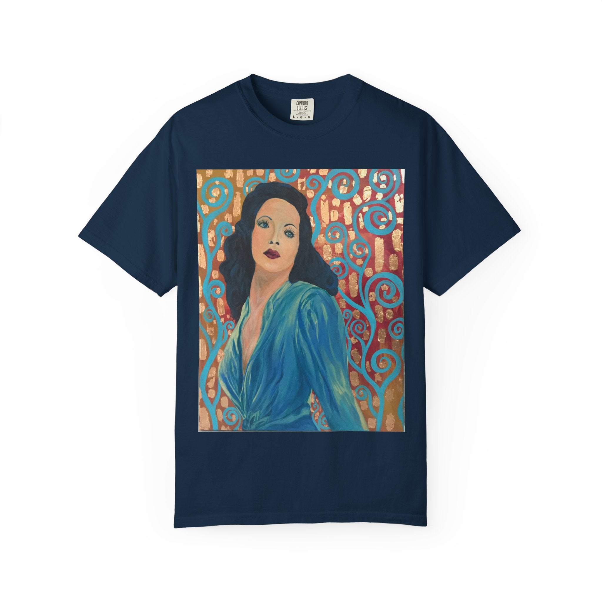 Gene Tierney Painted Portrait T-Shirt — Vintage Hollywood Art Tee