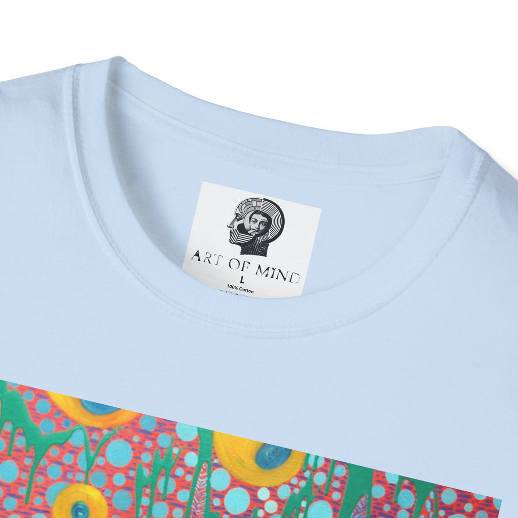 Circumpunct - Floral Sunburst Art T-Shirt — Colorful Abstract Flower Garden Tee