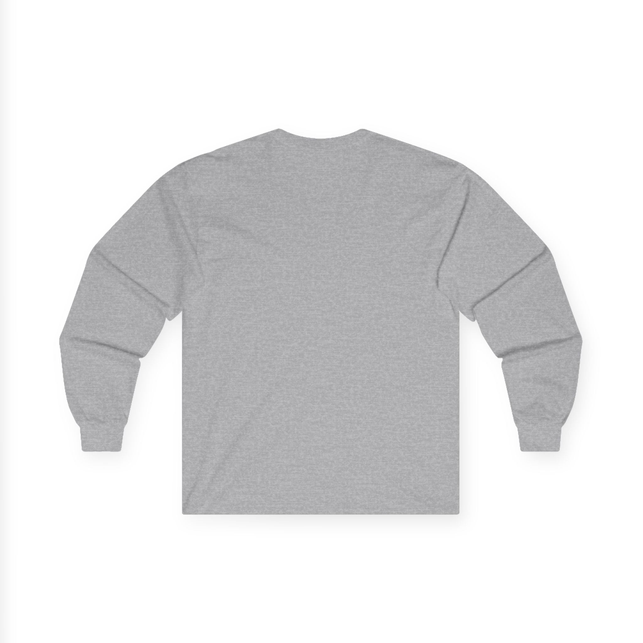 White Dog Portrait Long Sleeve Tee — Brown-Eared Canine Art