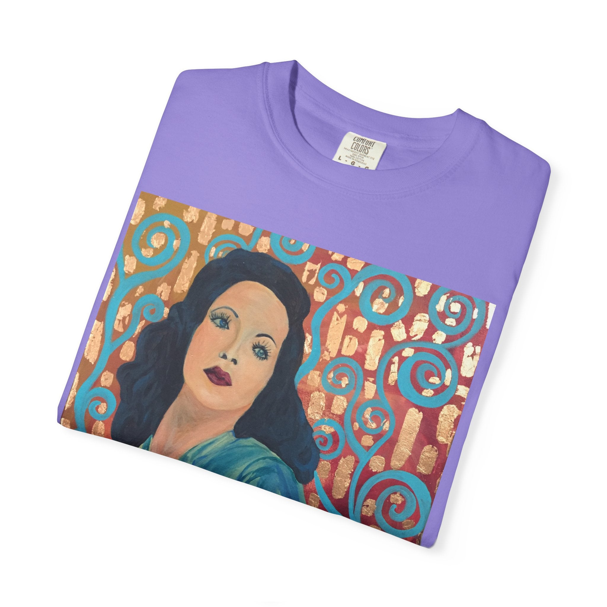 Gene Tierney Painted Portrait T-Shirt — Vintage Hollywood Art Tee