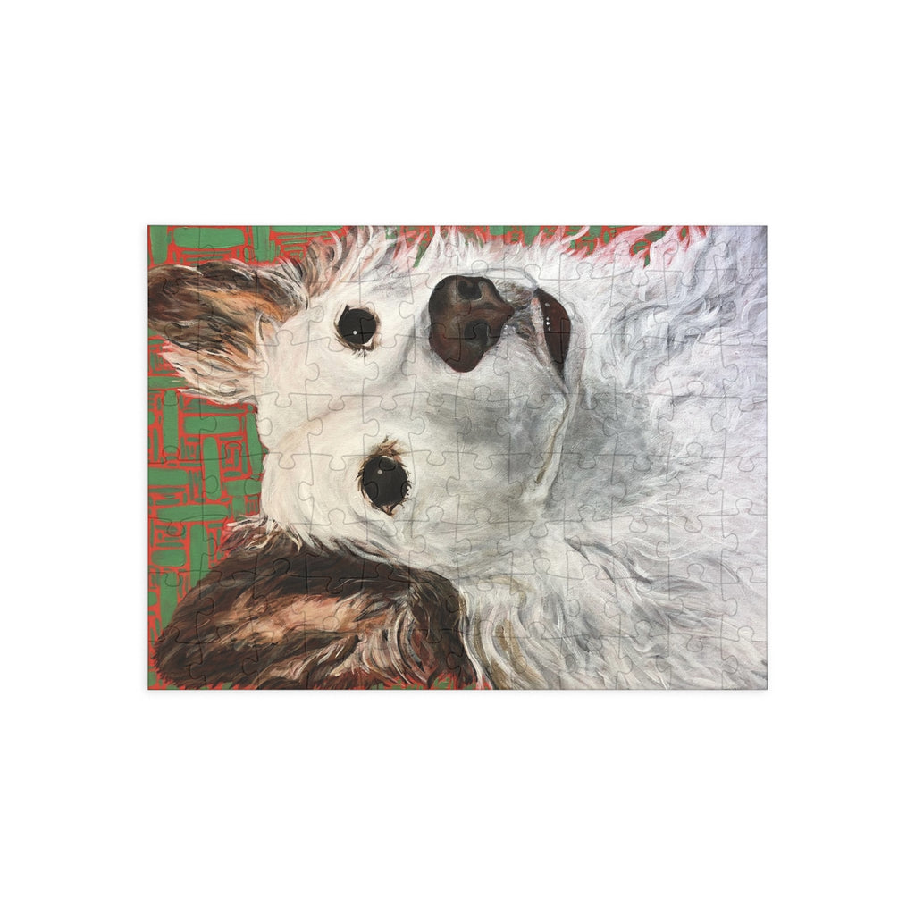 White Dog Portrait Puzzle — White Long-Haired Dog Jigsaw (96/252/500/1000 pcs)