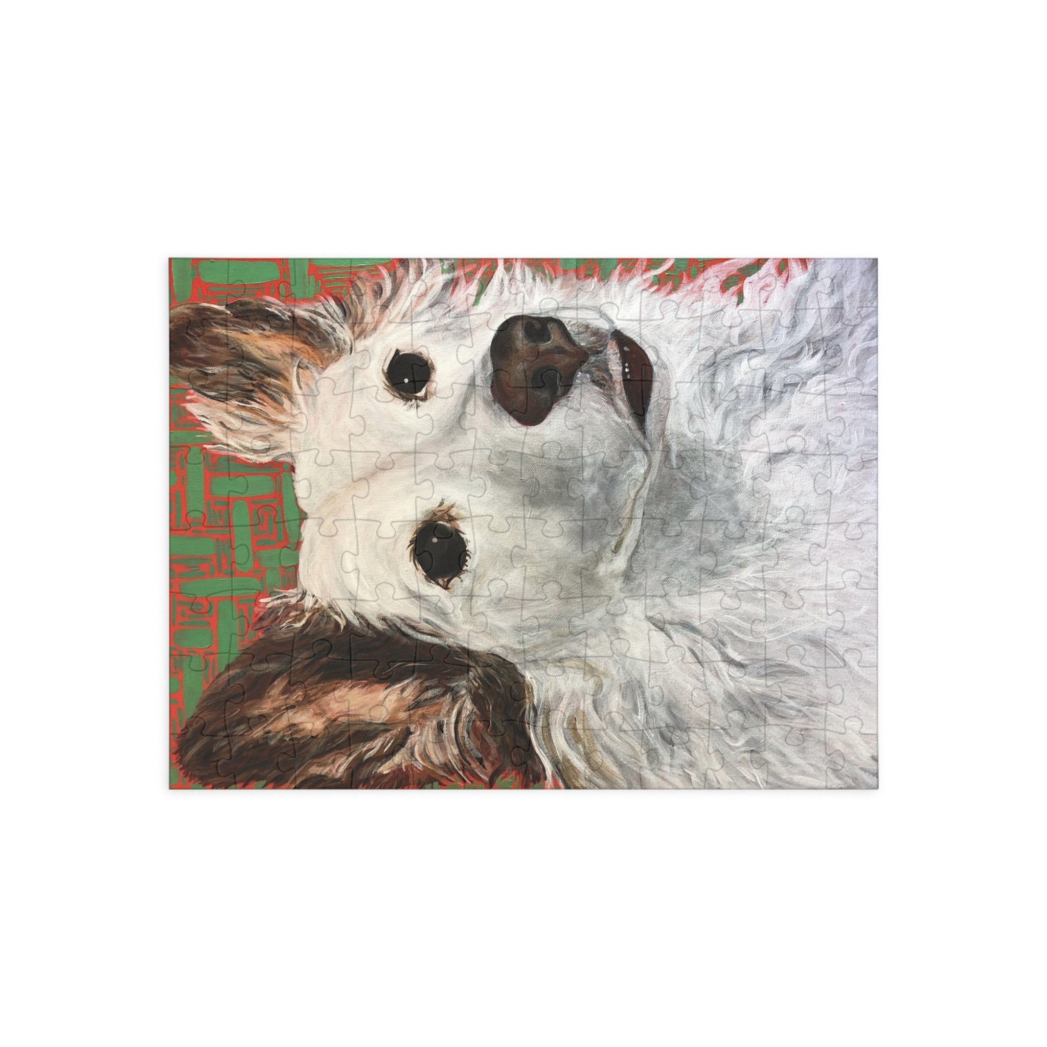 White Dog Portrait Puzzle — White Long-Haired Dog Jigsaw (96/252/500/1000 pcs)