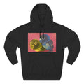 Parakeet Pop Art Hoodie — Colorful Budgie Bird Print Fleece Pullover