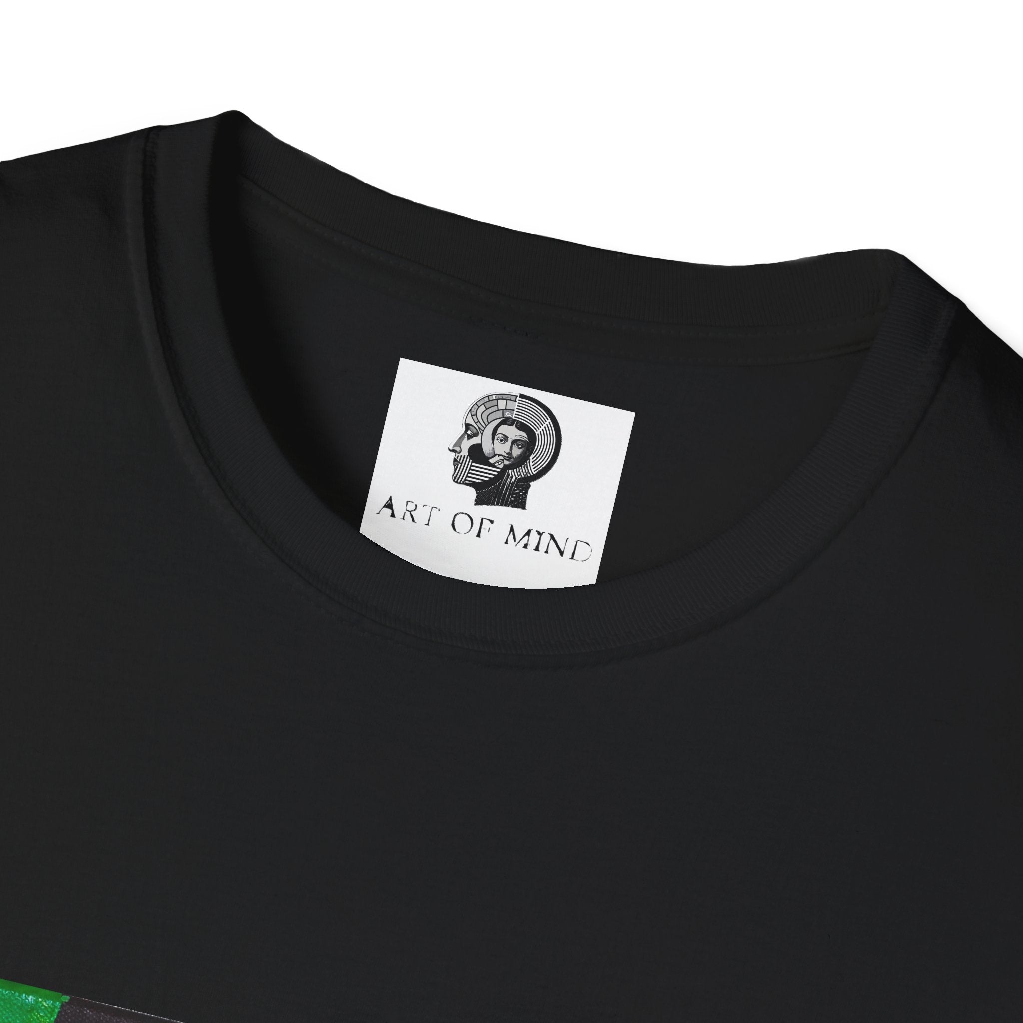 Bad Brains - Abstract Green Portrait T-Shirt — Surreal Layered Faces Art Tee