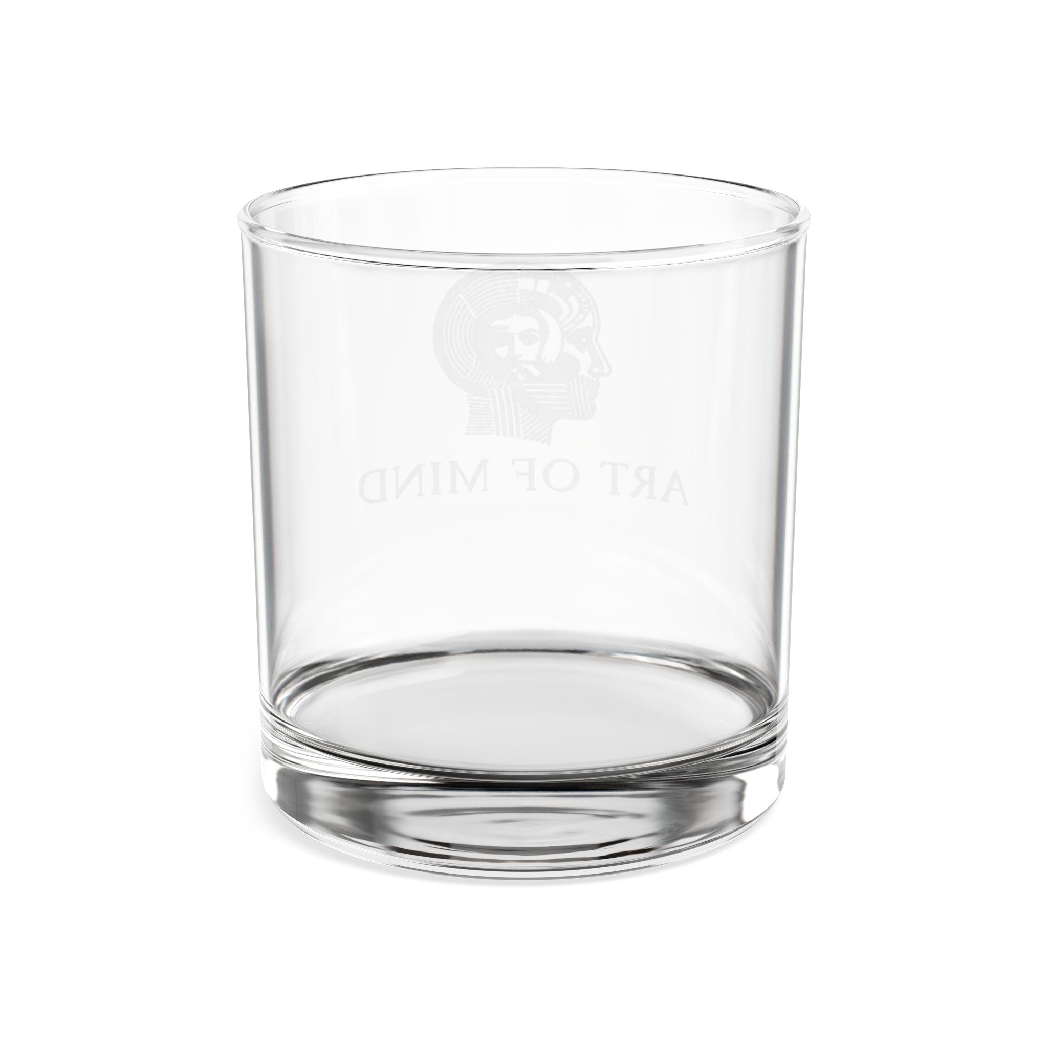 Art of Mind - Engraved Whiskey Glass 10.5oz — 'Art of Mind' Skull Design