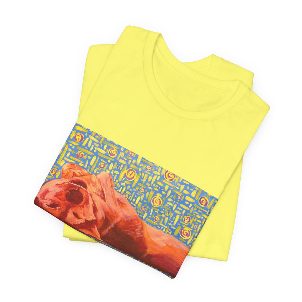 Dog on Back - Sleeping Dog Art Tee — Colorful Pop Art T-Shirt