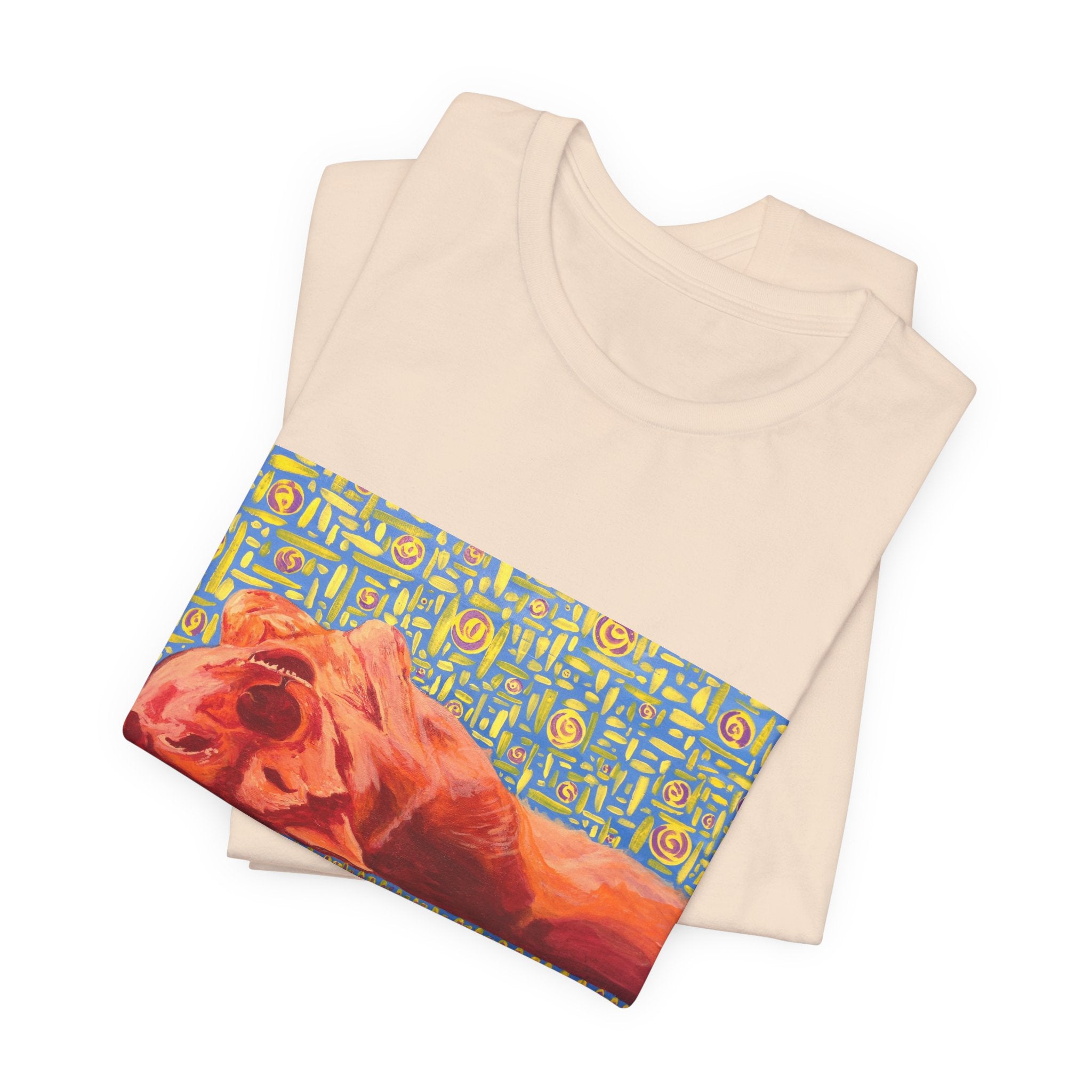 Dog on Back - Sleeping Dog Art Tee — Colorful Pop Art T-Shirt