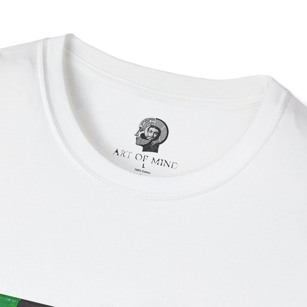 Bad Brains - Abstract Green Portrait T-Shirt — Surreal Layered Faces Art Tee