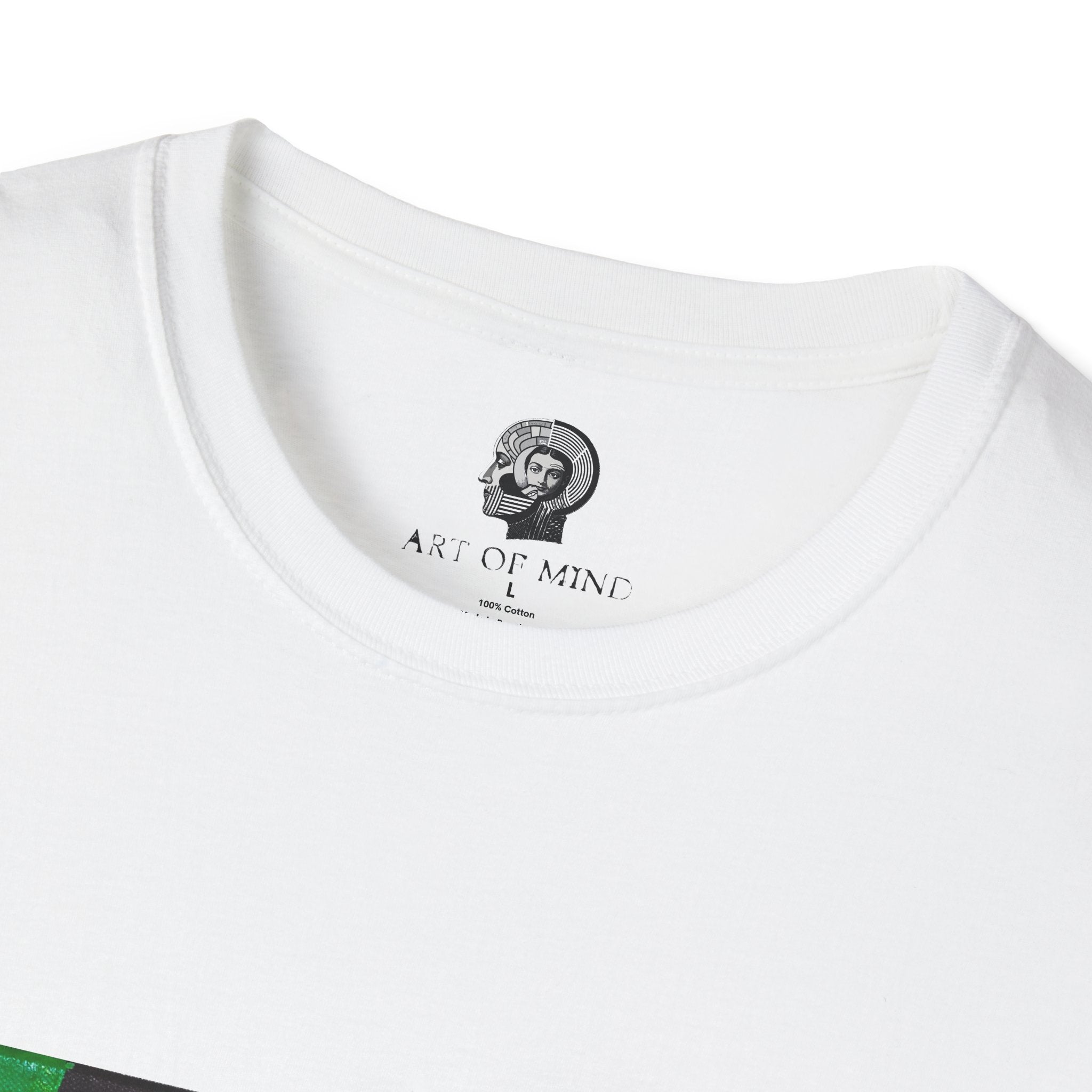 Bad Brains - Abstract Green Portrait T-Shirt — Surreal Layered Faces Art Tee