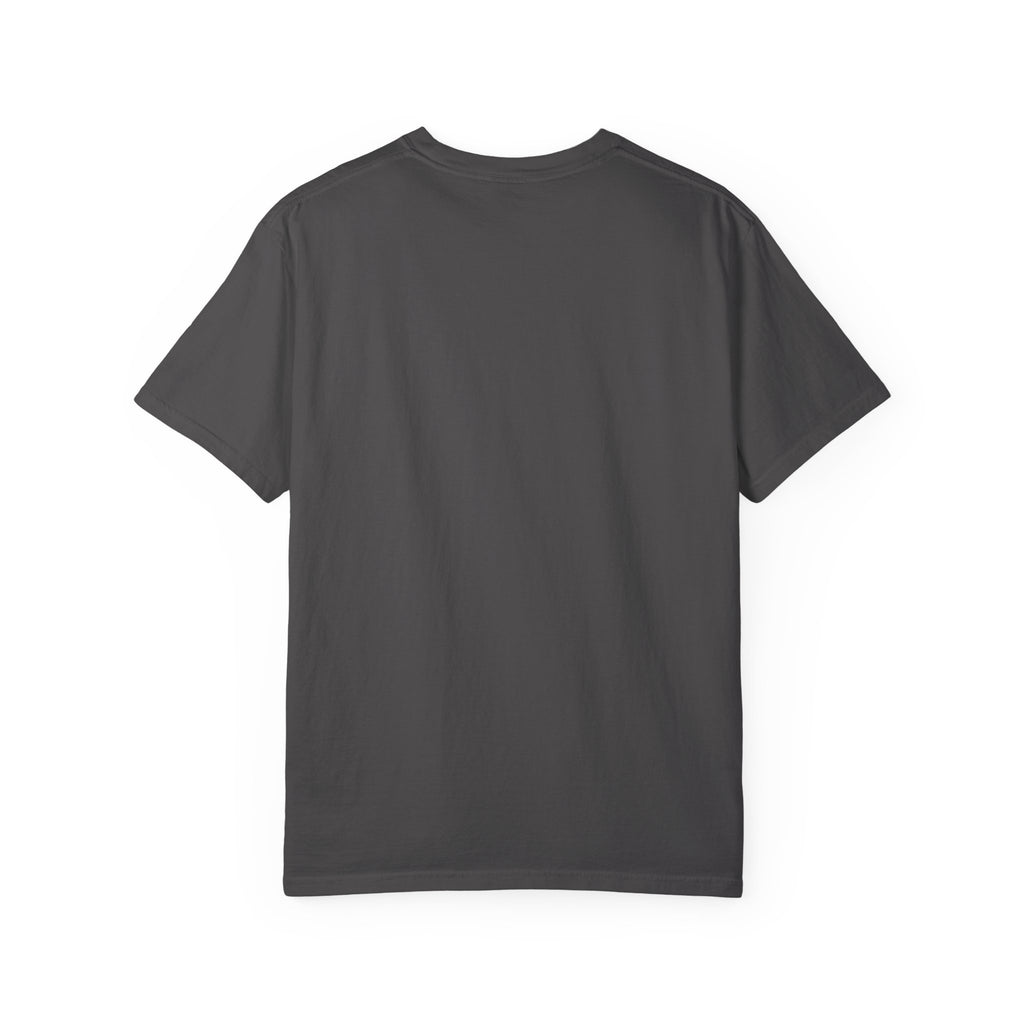 Black Cat Portrait T-Shirt — Painted Portrait on Pattern Background