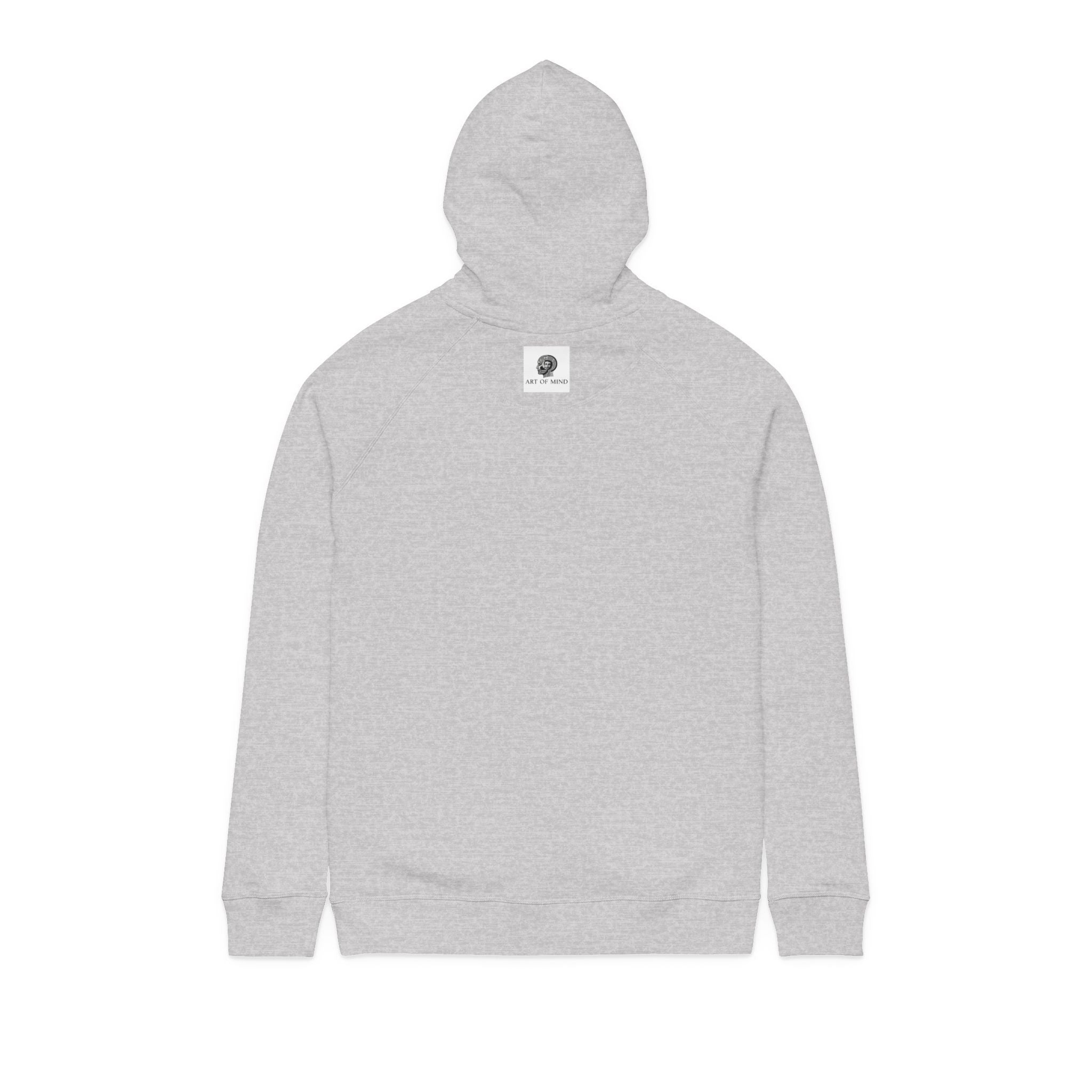 Black Cat Portrait -Organic Side‑Pocket Hoodie — Minimal White Pullover