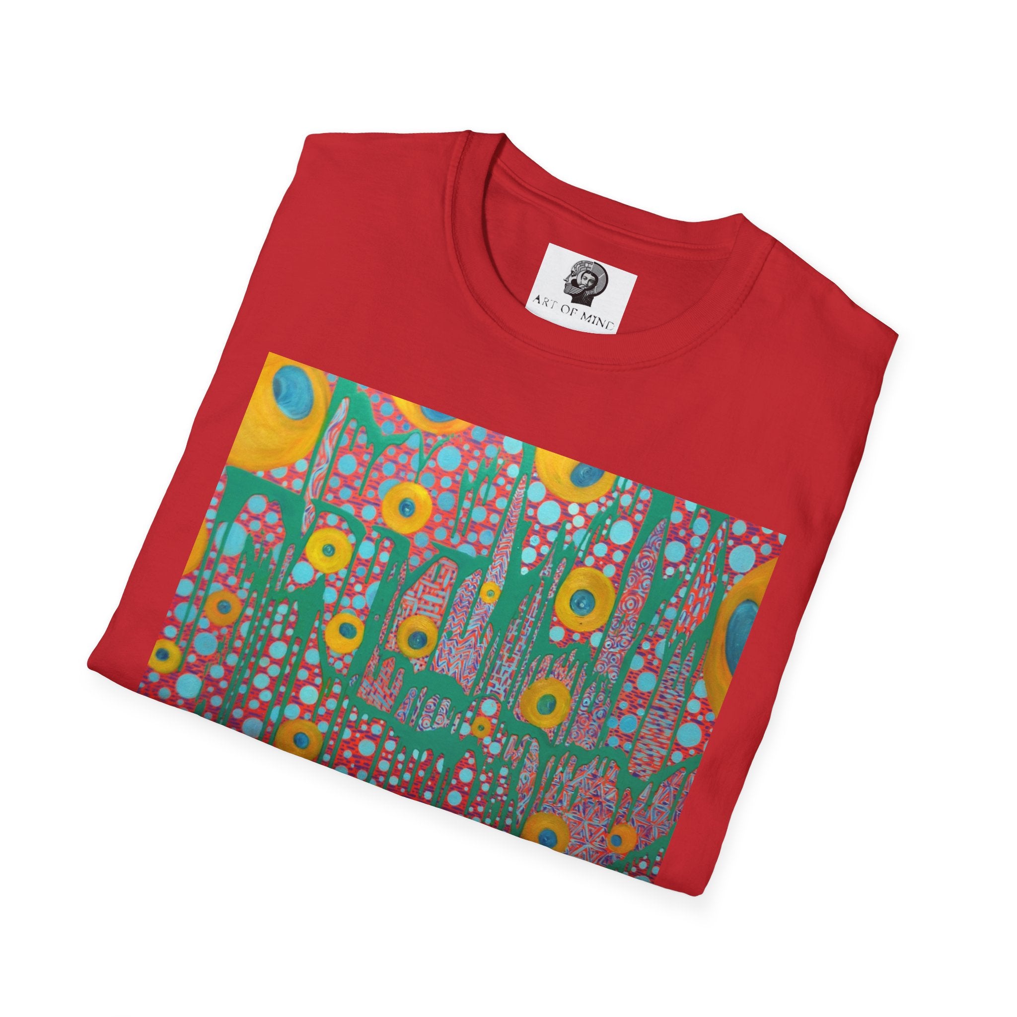 Circumpunct - Floral Sunburst Art T-Shirt — Colorful Abstract Flower Garden Tee