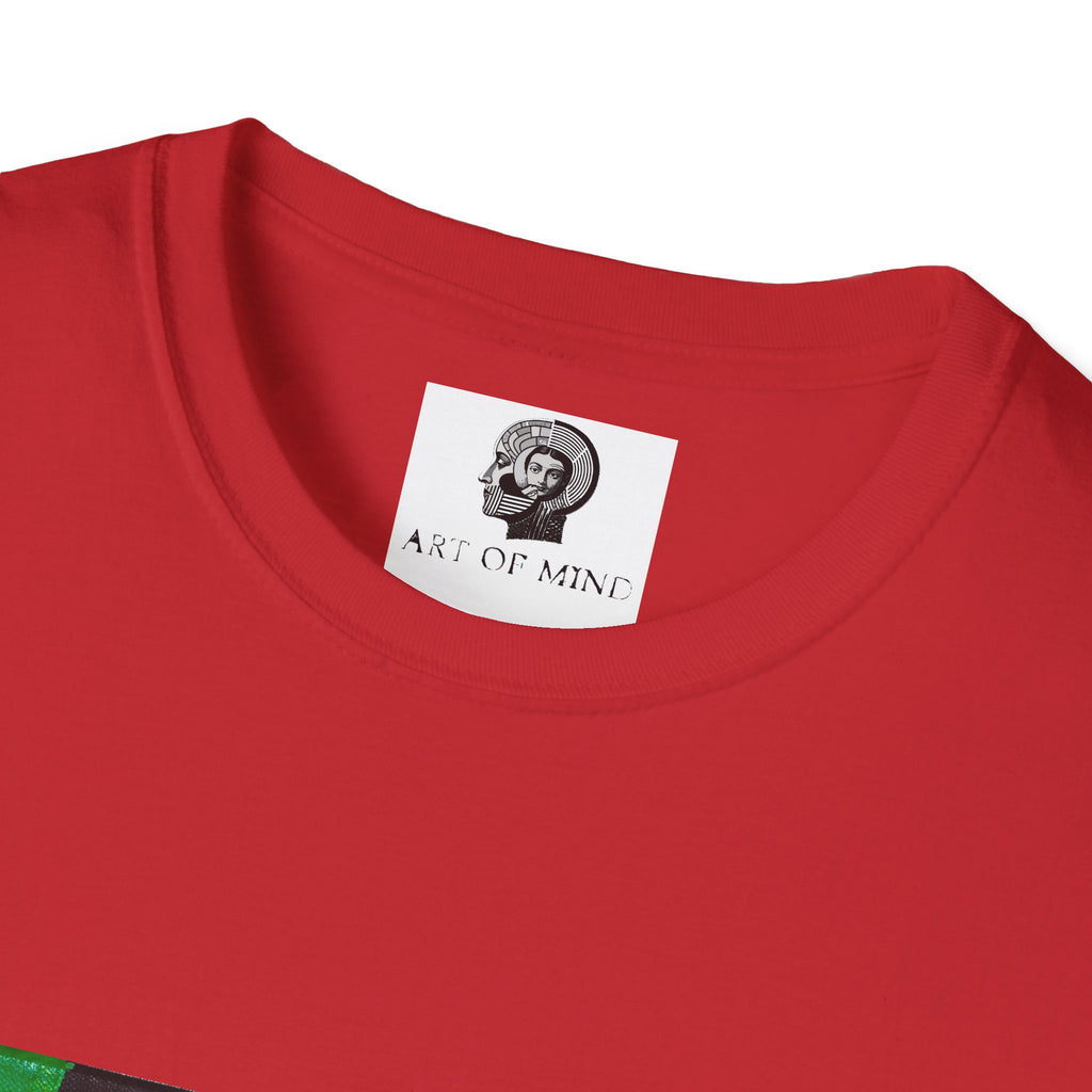 Bad Brains - Abstract Green Portrait T-Shirt — Surreal Layered Faces Art Tee