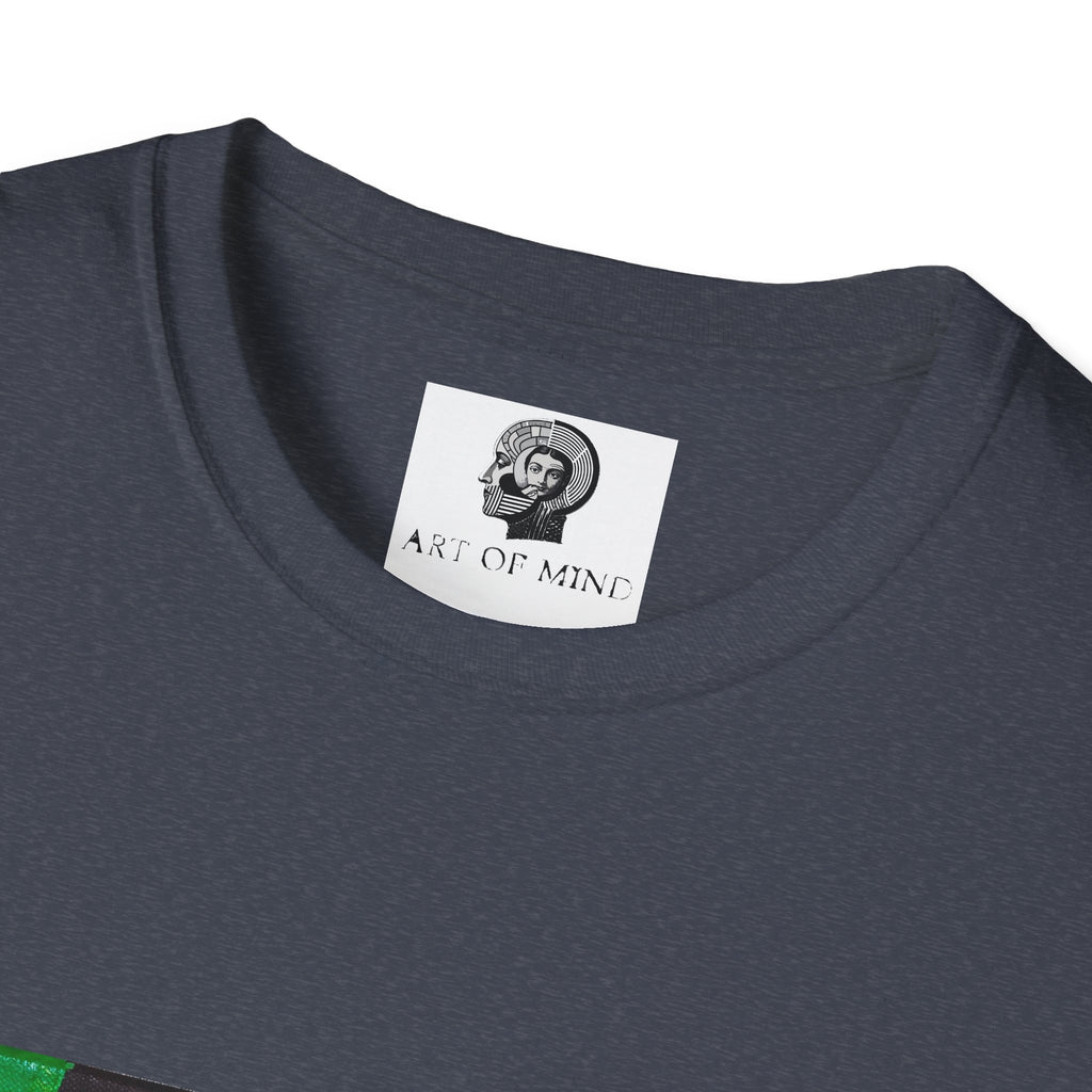 Bad Brains - Abstract Green Portrait T-Shirt — Surreal Layered Faces Art Tee