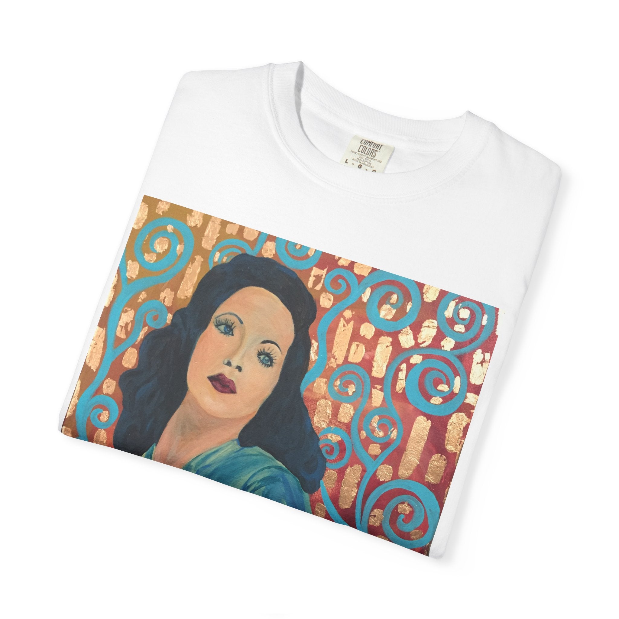 Gene Tierney Painted Portrait T-Shirt — Vintage Hollywood Art Tee