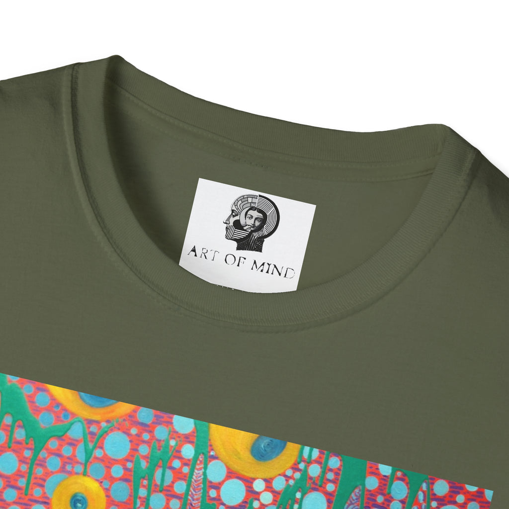 Circumpunct - Floral Sunburst Art T-Shirt — Colorful Abstract Flower Garden Tee