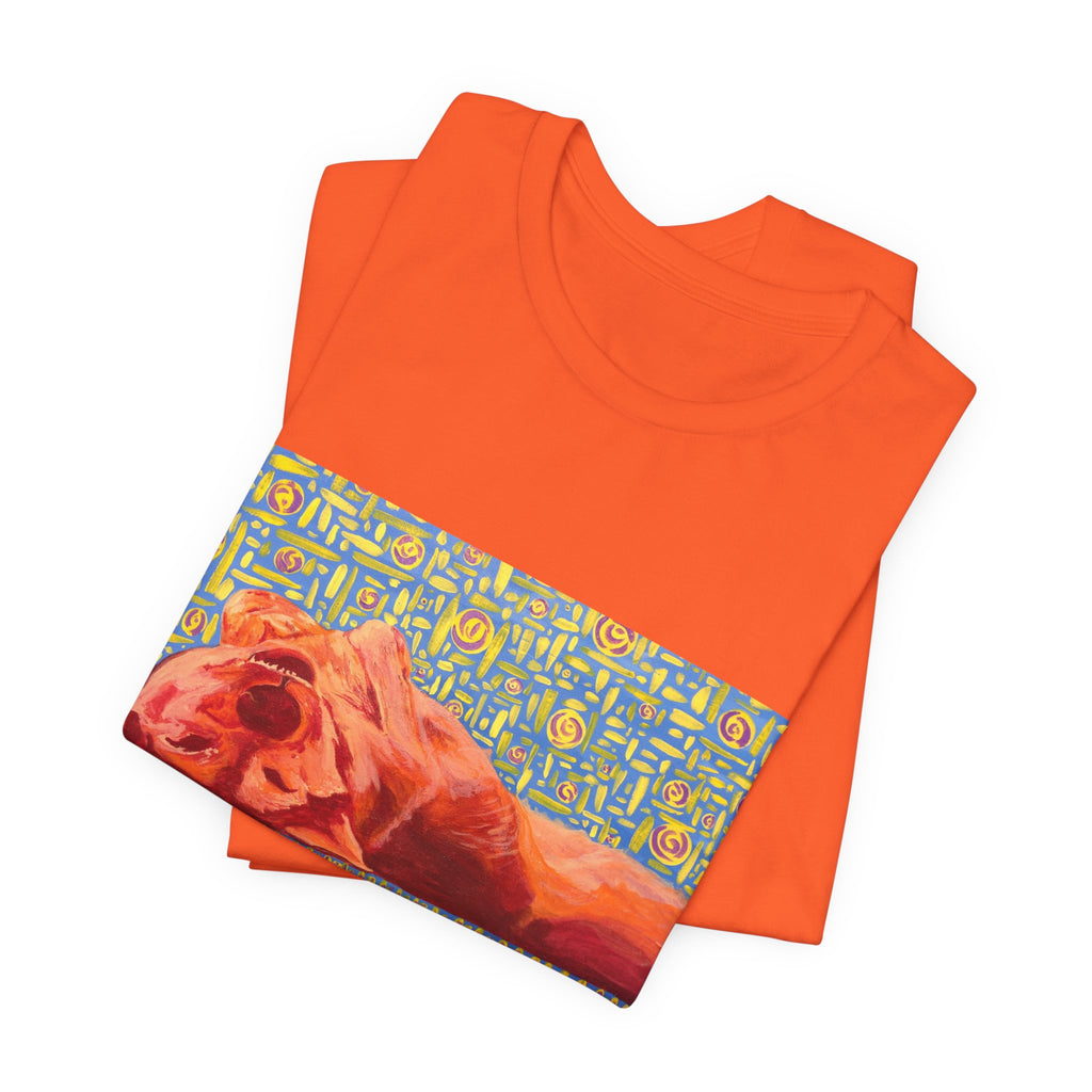 Dog on Back - Sleeping Dog Art Tee — Colorful Pop Art T-Shirt