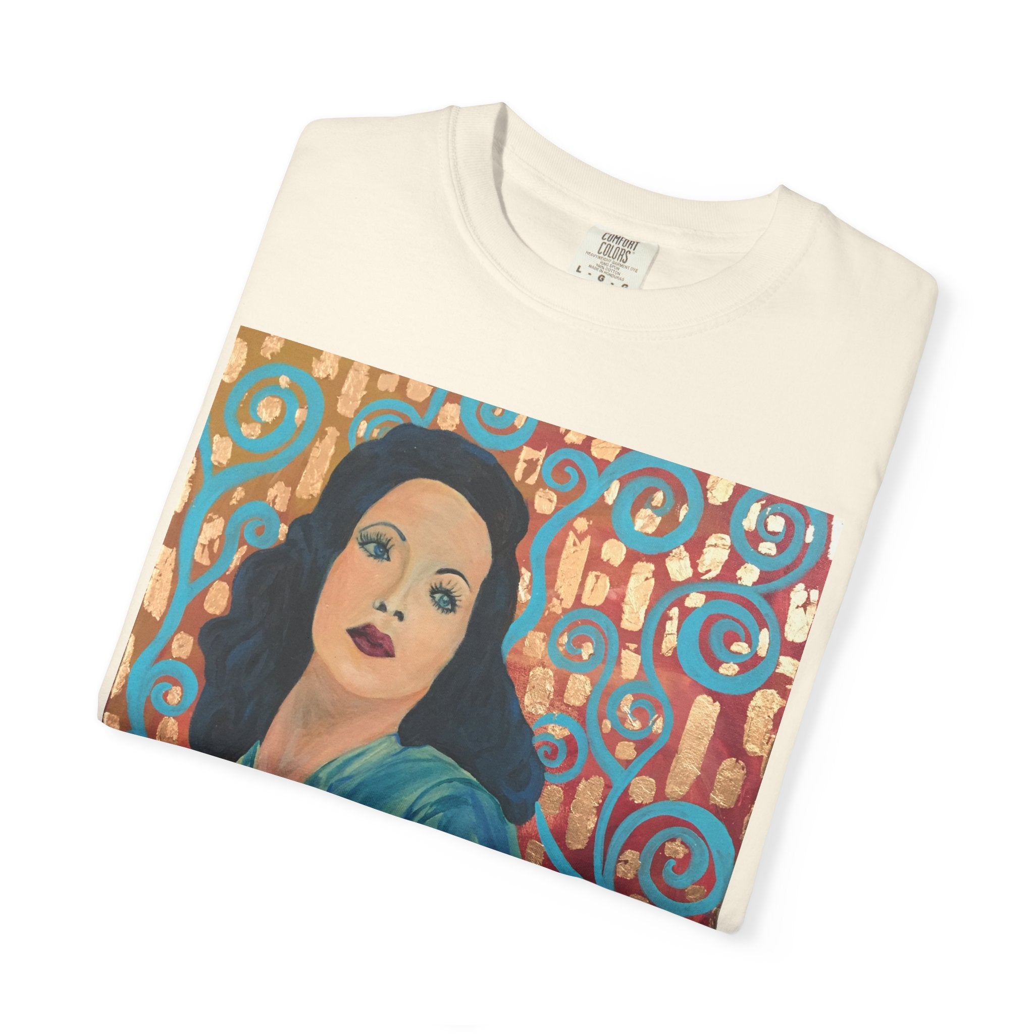 Gene Tierney Painted Portrait T-Shirt — Vintage Hollywood Art Tee