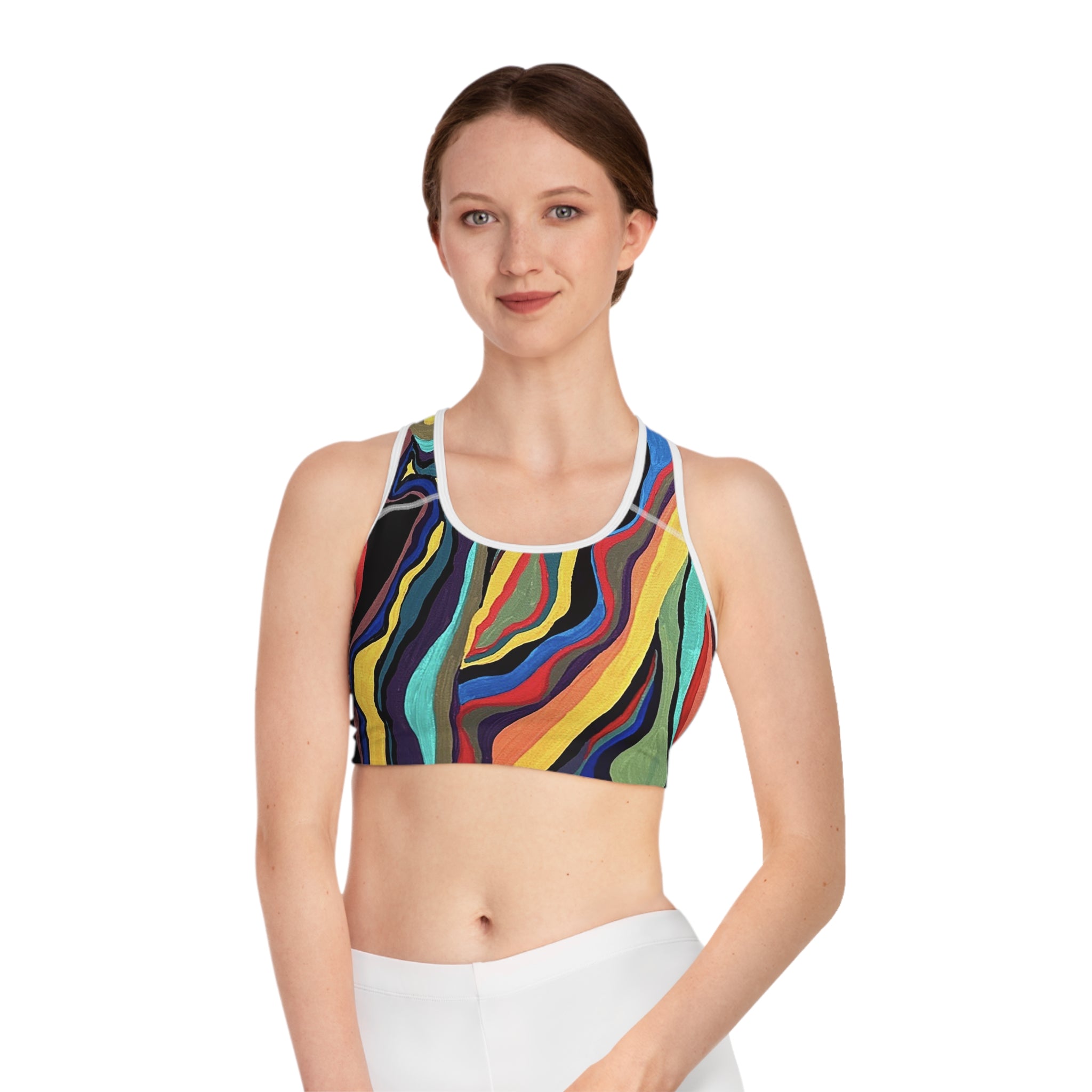 Lines: Sports Bra (AOP)