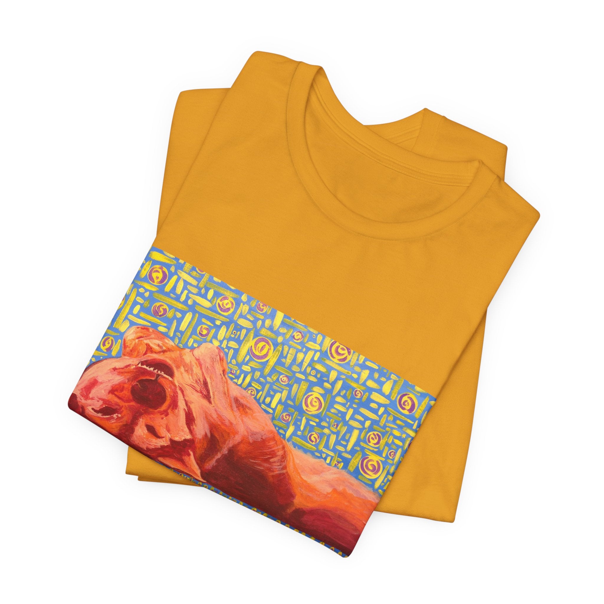 Dog on Back - Sleeping Dog Art Tee — Colorful Pop Art T-Shirt