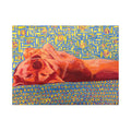 Dog on Back - Toddler Blanket — Colorful Sleeping Dog Nursery Blanket, Playroom Comfort Throw
