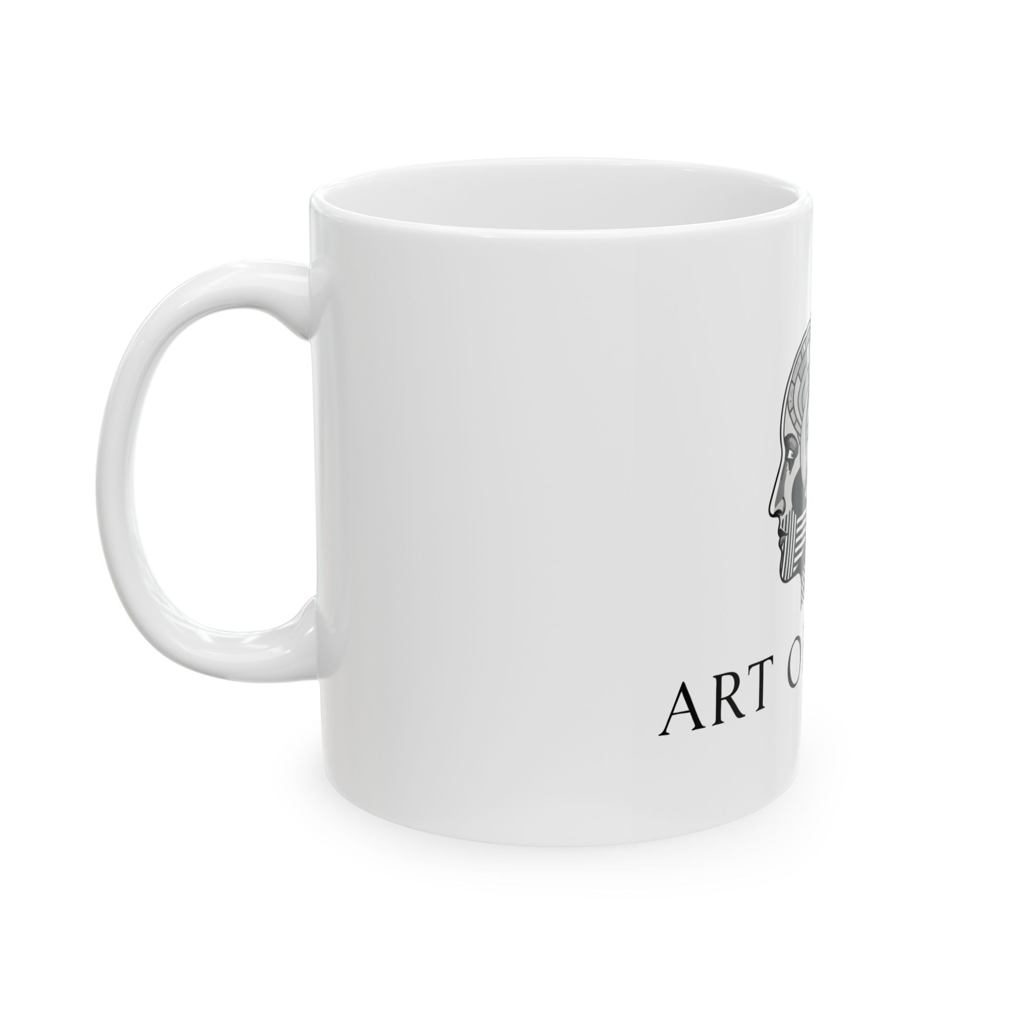 Art of Mind Ceramic Mug — Surreal Head Illustration Coffee Cup (11oz/15oz)