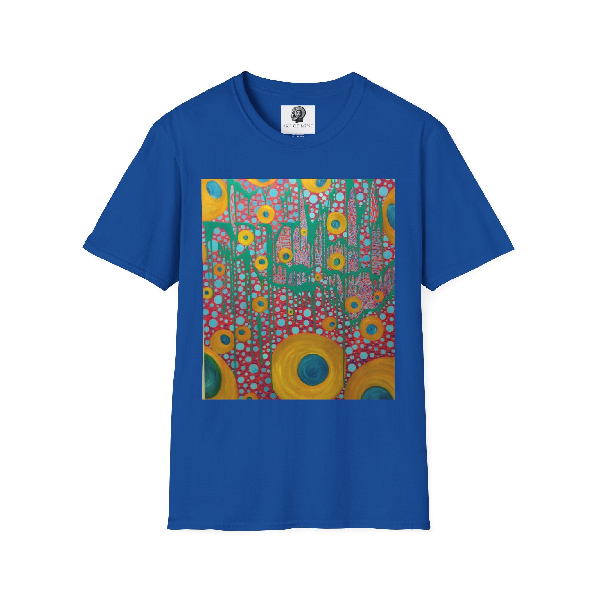 Circumpunct - Floral Sunburst Art T-Shirt — Colorful Abstract Flower Garden Tee