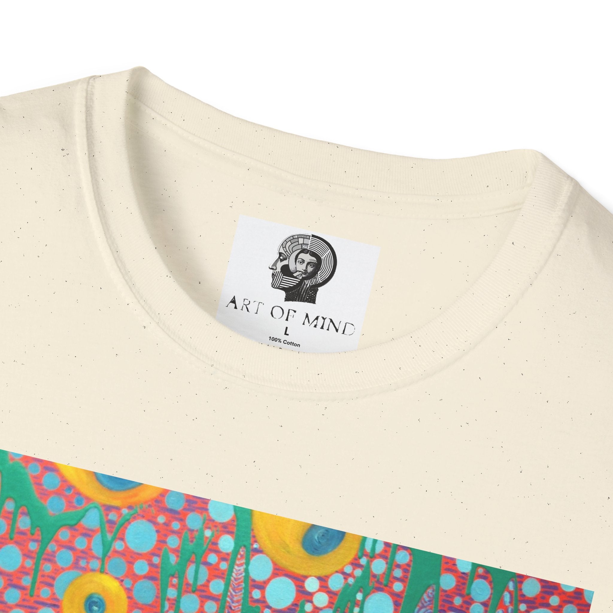 Circumpunct - Floral Sunburst Art T-Shirt — Colorful Abstract Flower Garden Tee