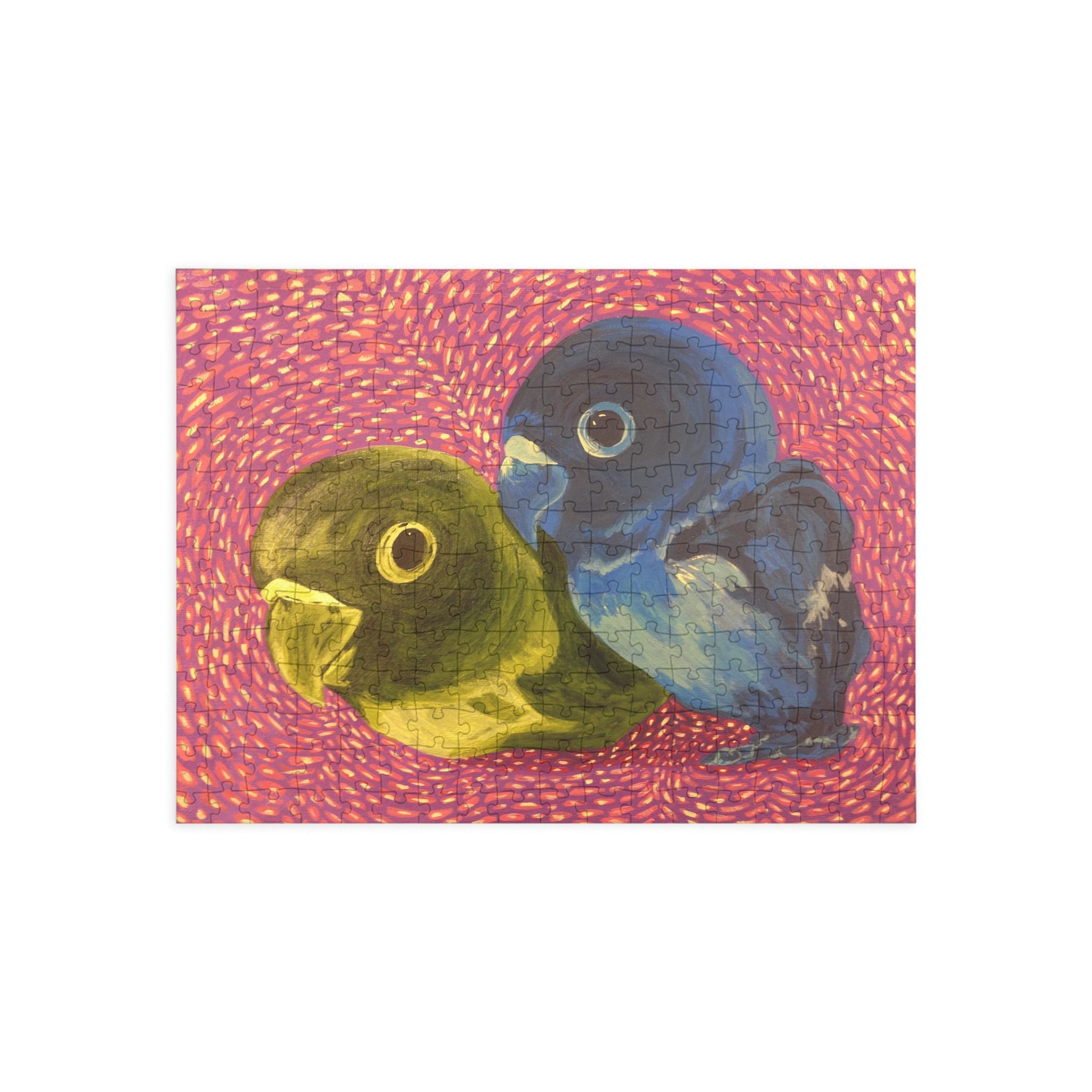 Parakeet - Colorful Lovebirds Puzzle — Bright Parrot Art Jigsaw (96/252/500/1000 pcs)