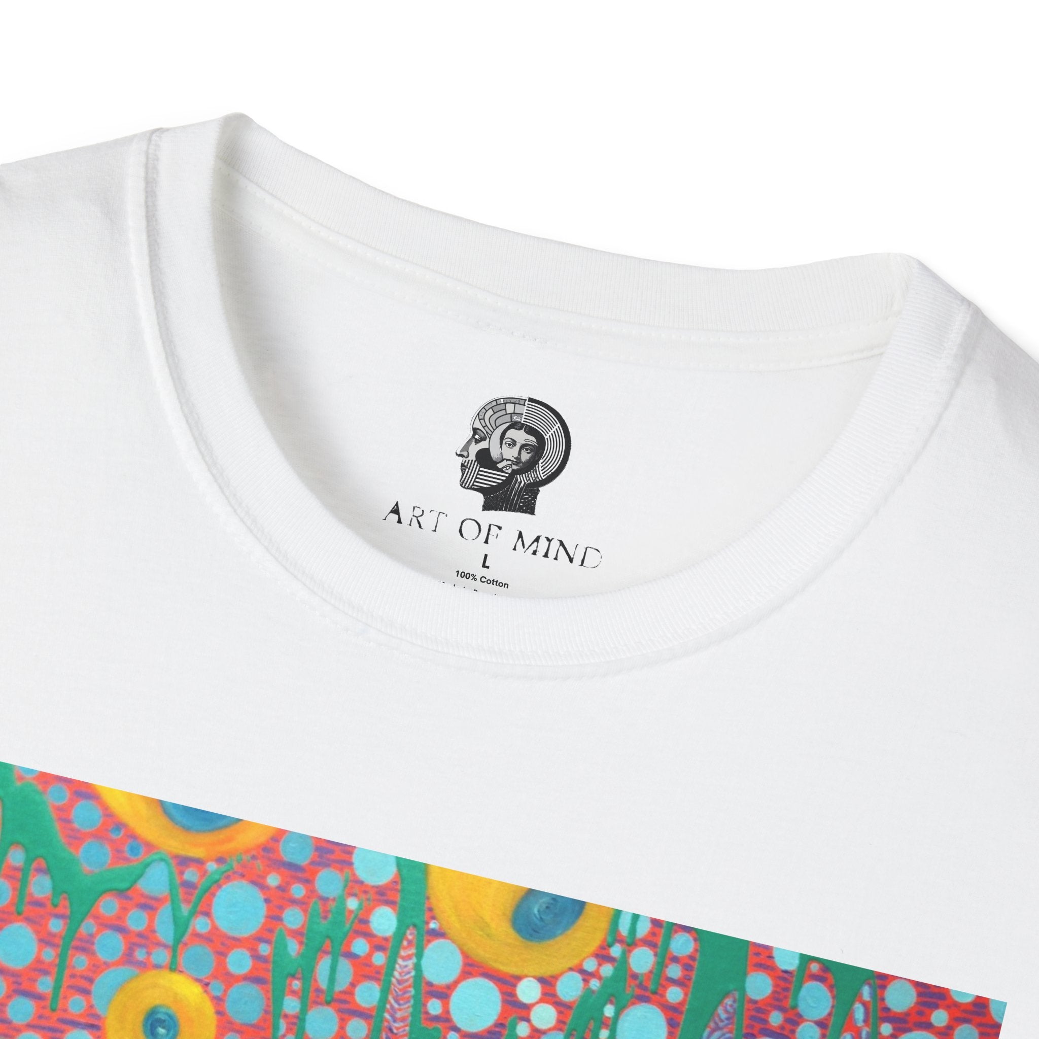 Circumpunct - Floral Sunburst Art T-Shirt — Colorful Abstract Flower Garden Tee