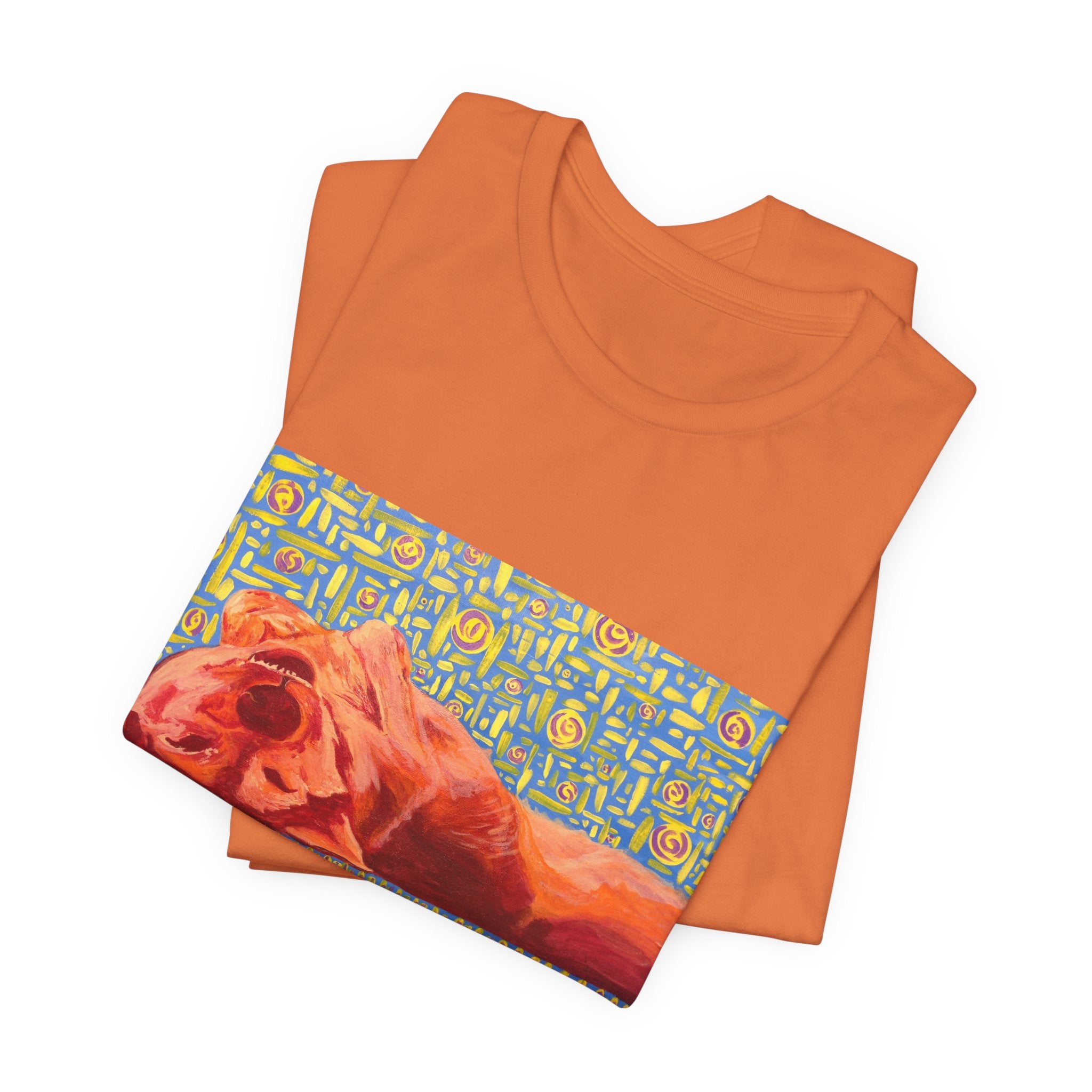 Dog on Back - Sleeping Dog Art Tee — Colorful Pop Art T-Shirt