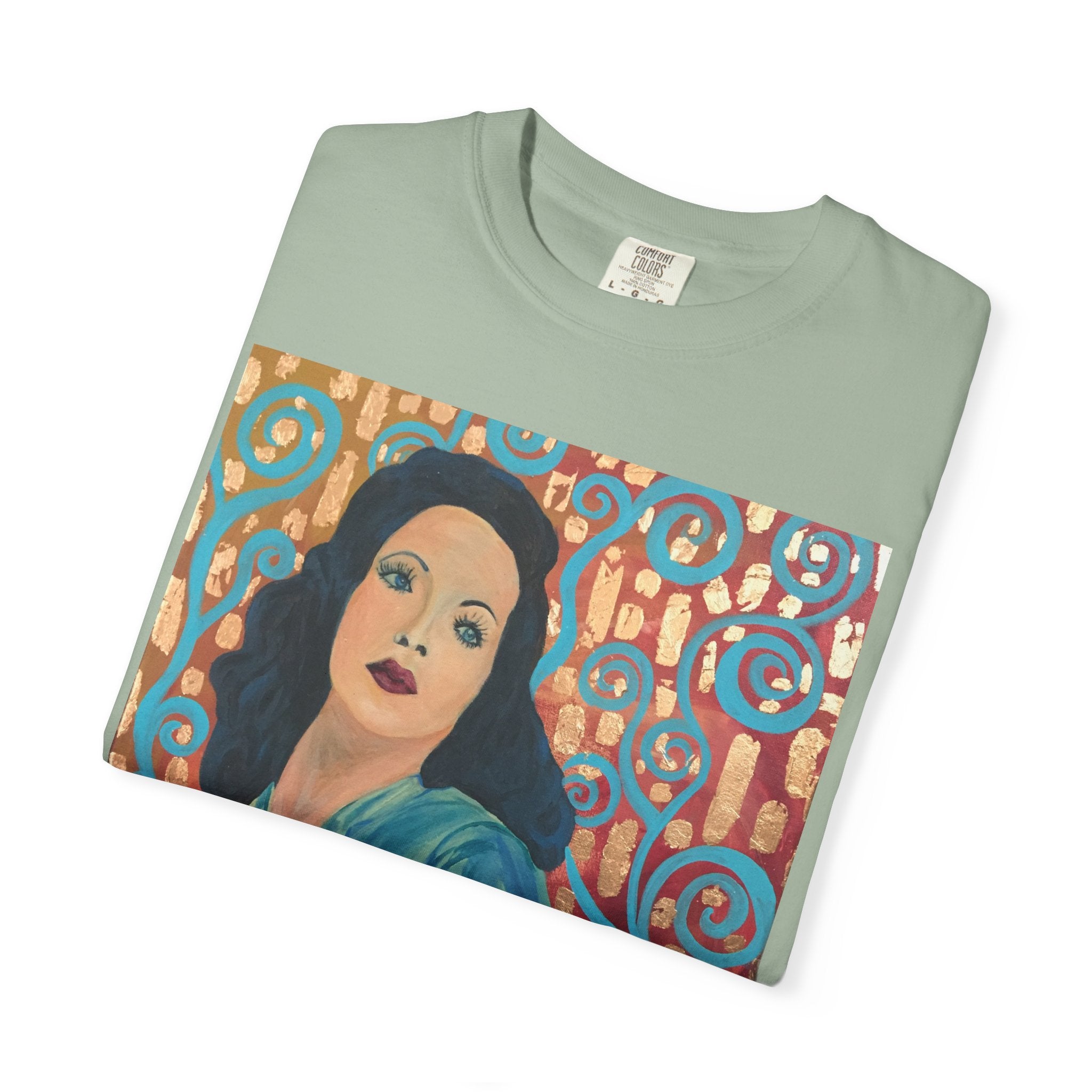 Gene Tierney Painted Portrait T-Shirt — Vintage Hollywood Art Tee